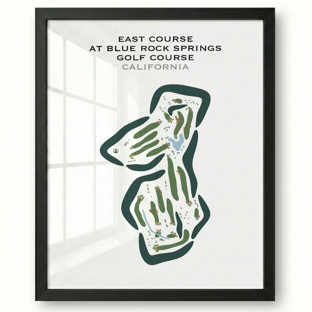 East Course at Blue Rock Springs Golf Course, California - Printed Golf Courses