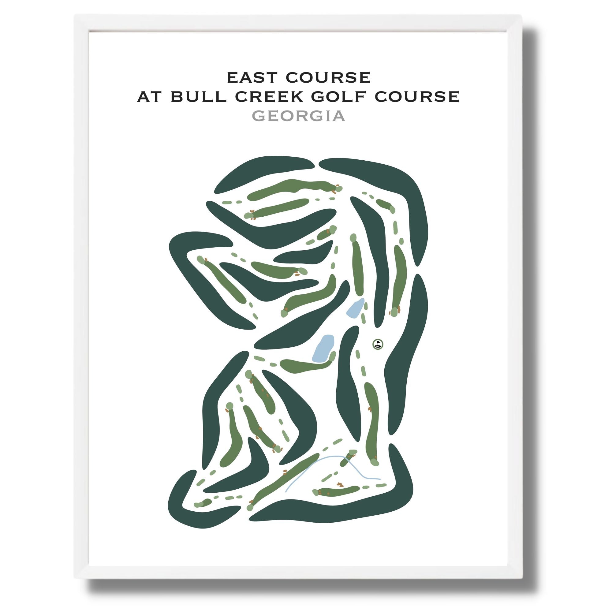 East Course at Bull Creek Golf Course, Georgia - Printed Golf Courses