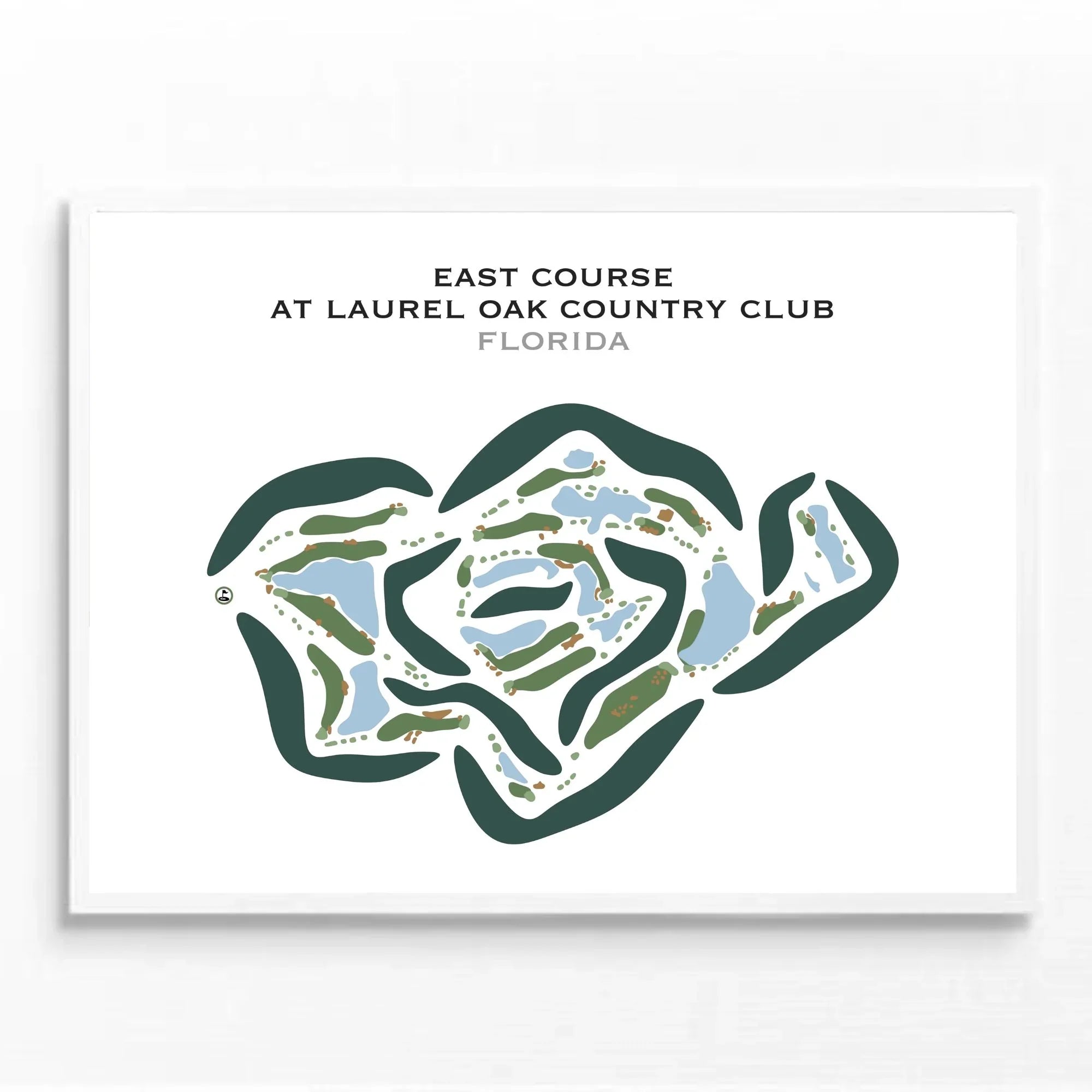 East Course at Laurel Oak Country Club, Florida - Printed Golf Courses