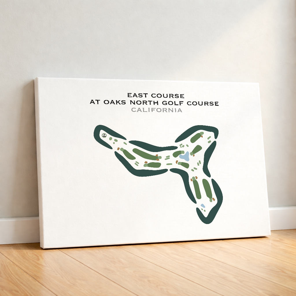 East Course at Oaks North Golf Course, California - Printed Golf Courses