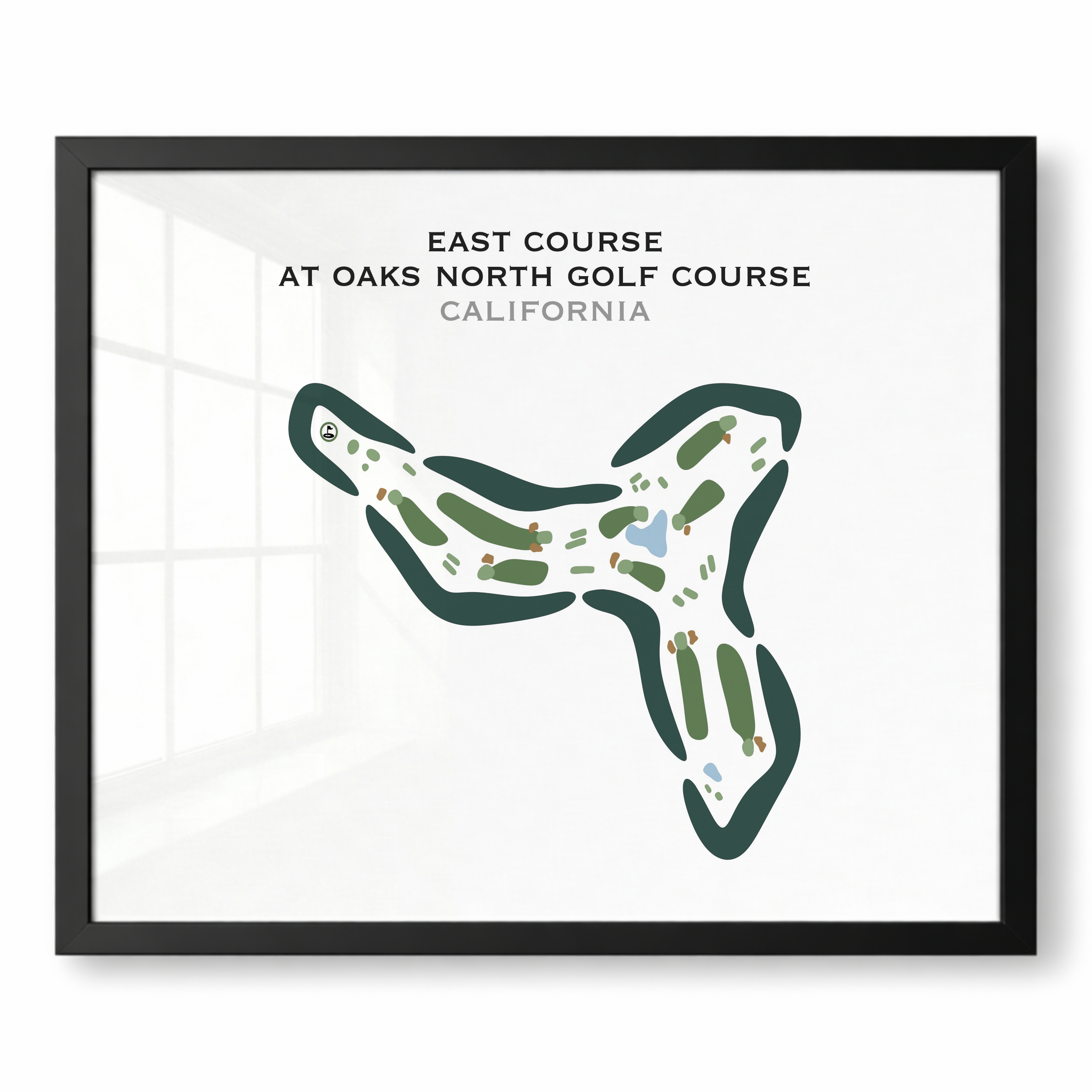 East Course at Oaks North Golf Course, California - Printed Golf Courses