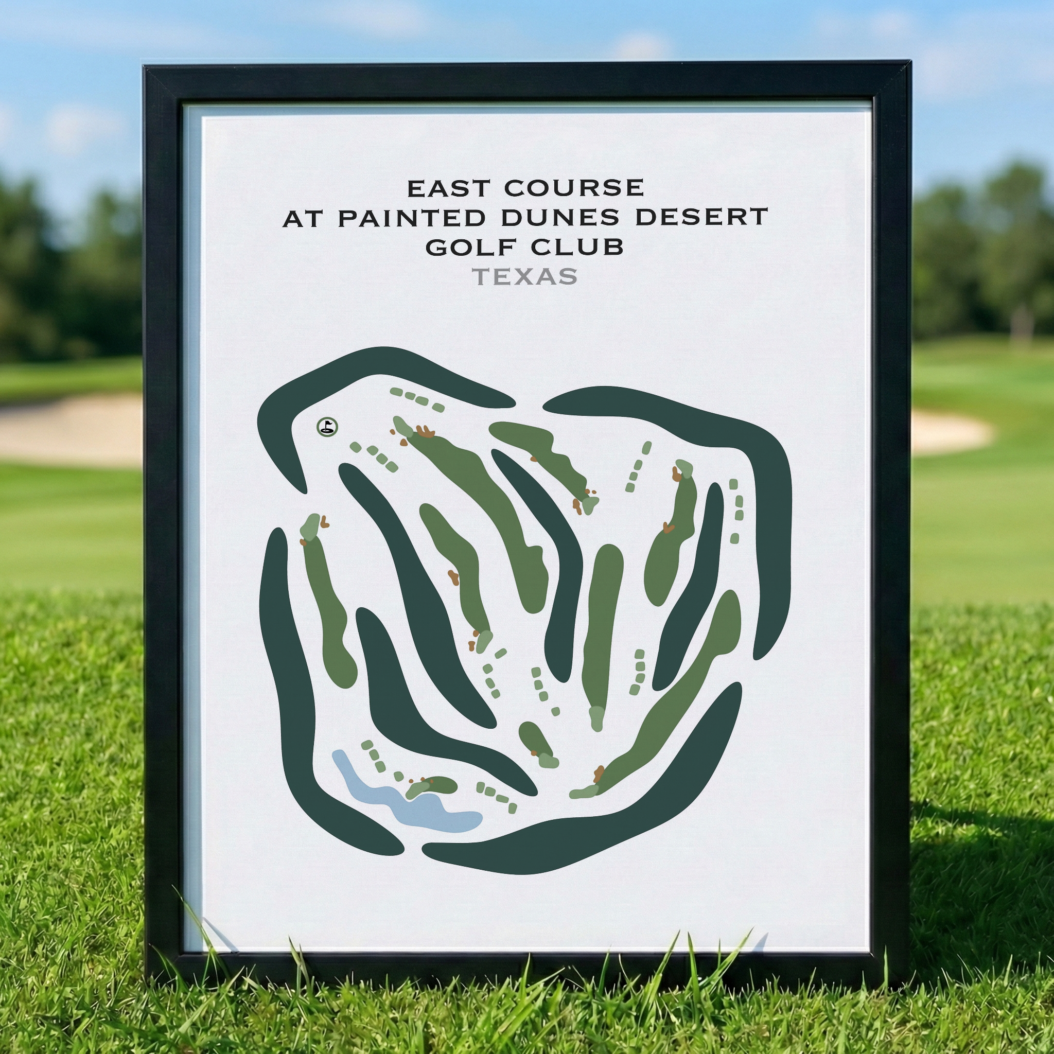 East Course at Painted Dunes Desert Golf Club, Texas - Printed Golf Courses