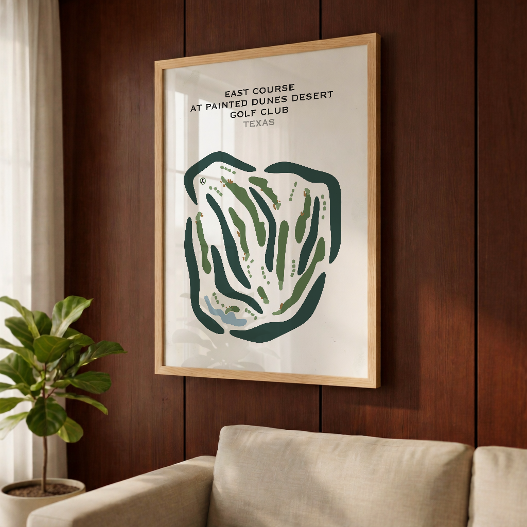 East Course at Painted Dunes Desert Golf Club, Texas - Printed Golf Courses