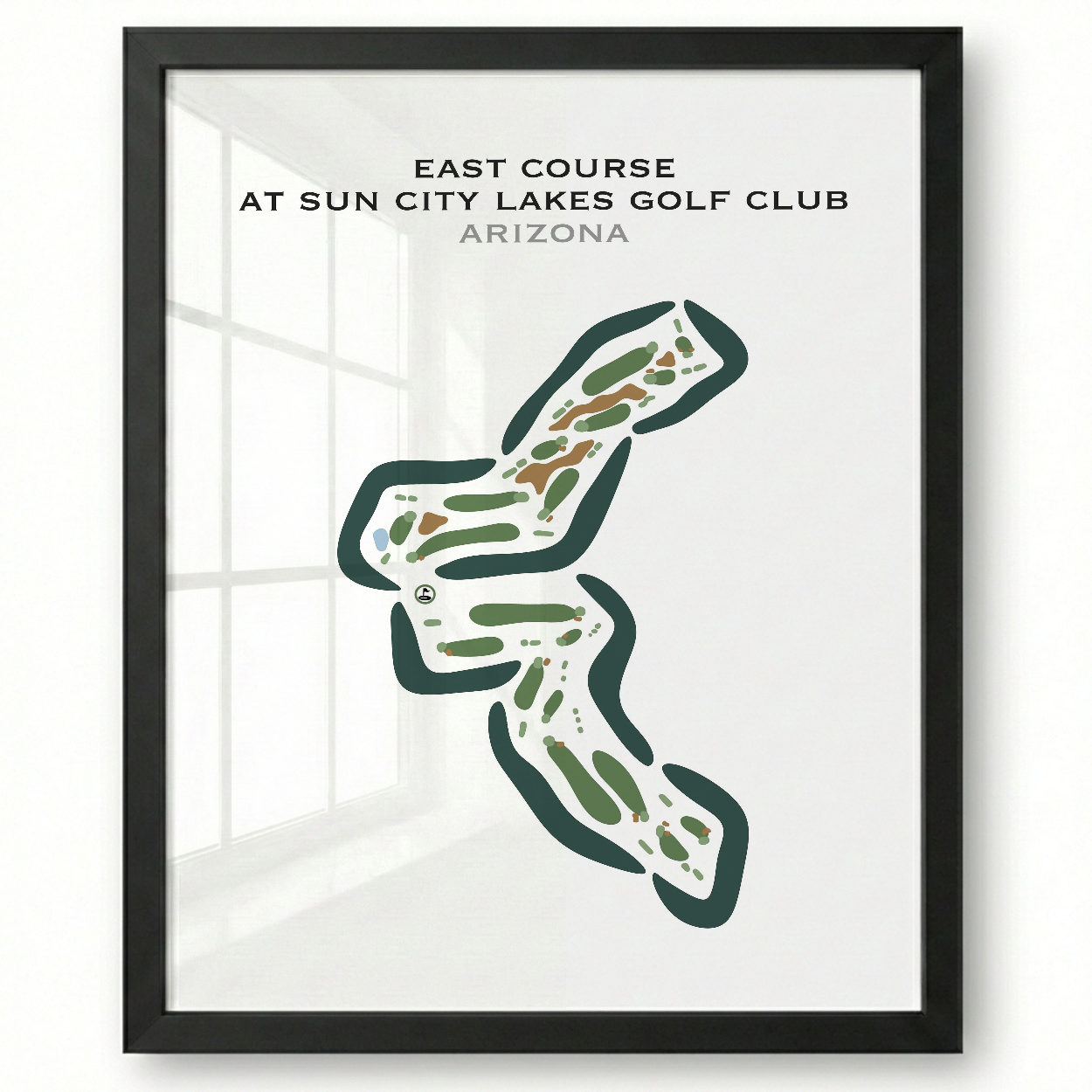 East Course at Sun City Lakes Golf Club, Arizona - Printed Golf Courses