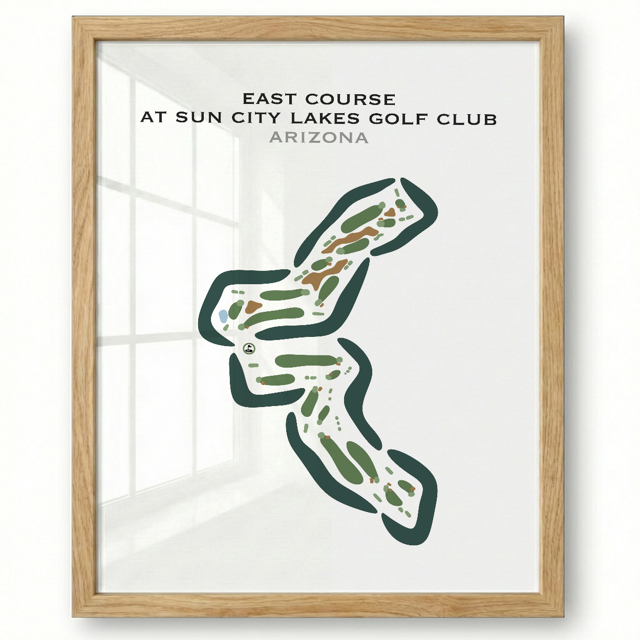 East Course at Sun City Lakes Golf Club, Arizona - Printed Golf Courses