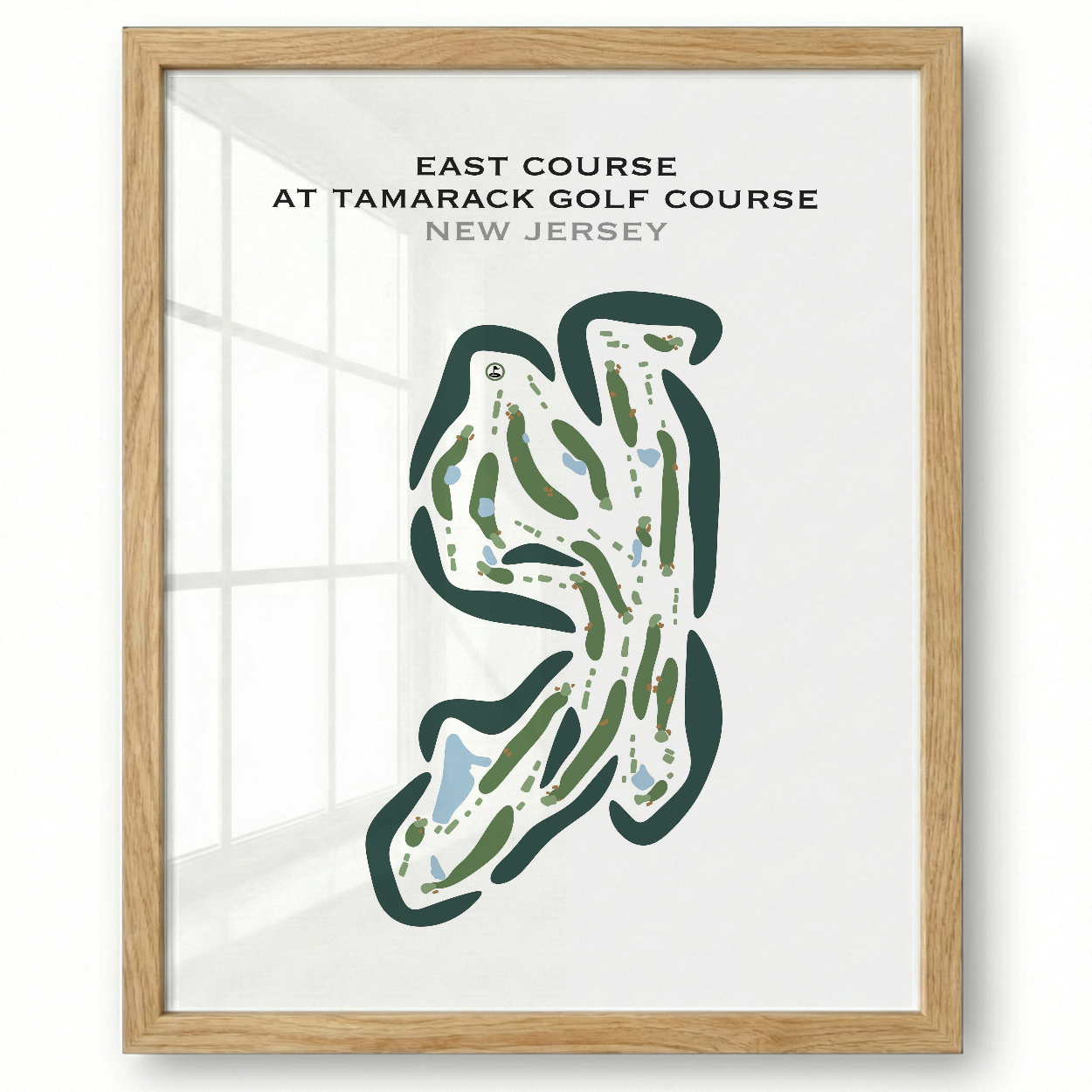 East Course at Tamarack Golf Course, New Jersey - Printed Golf Courses