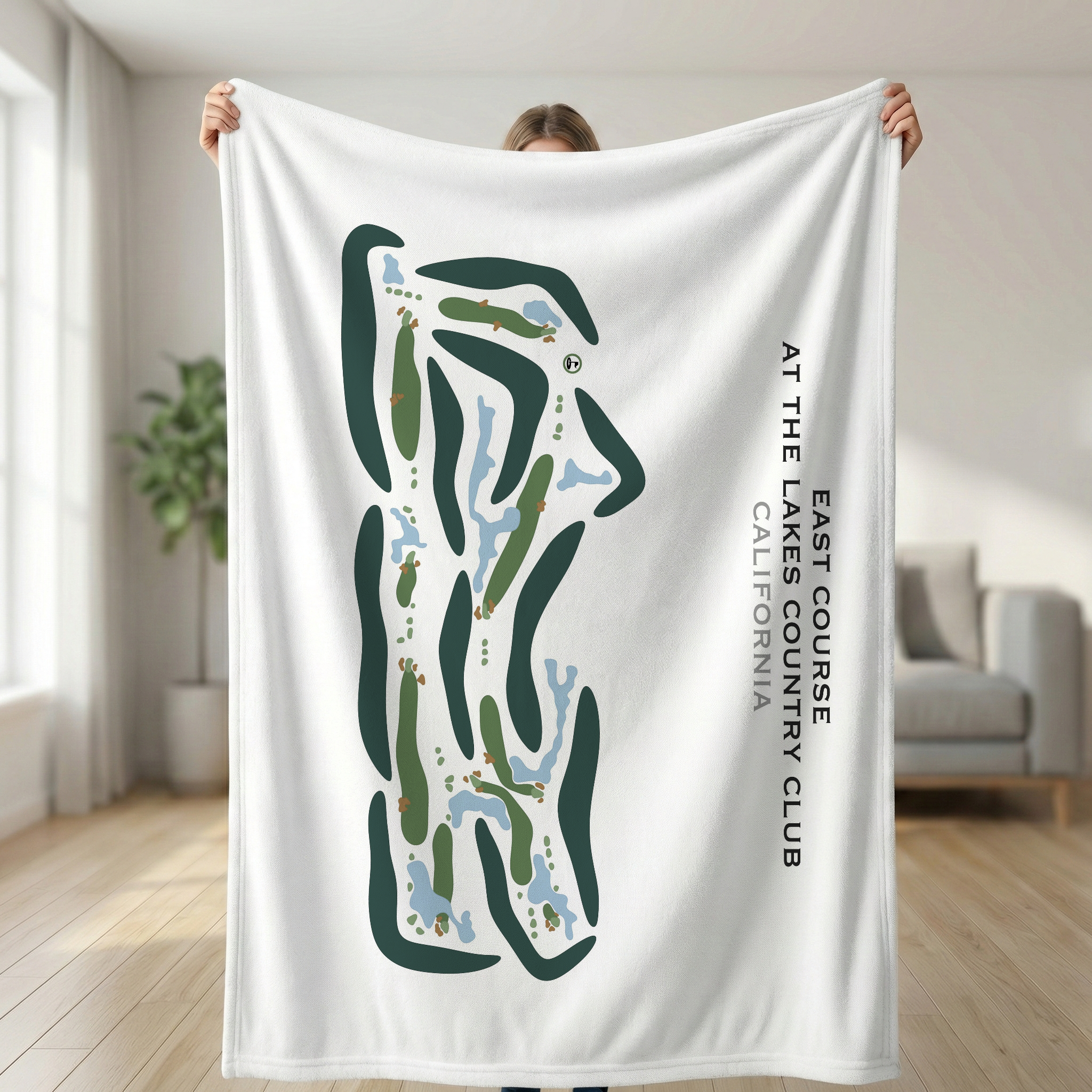 East Course at Lakes Country Club, California - Printed Golf Courses
