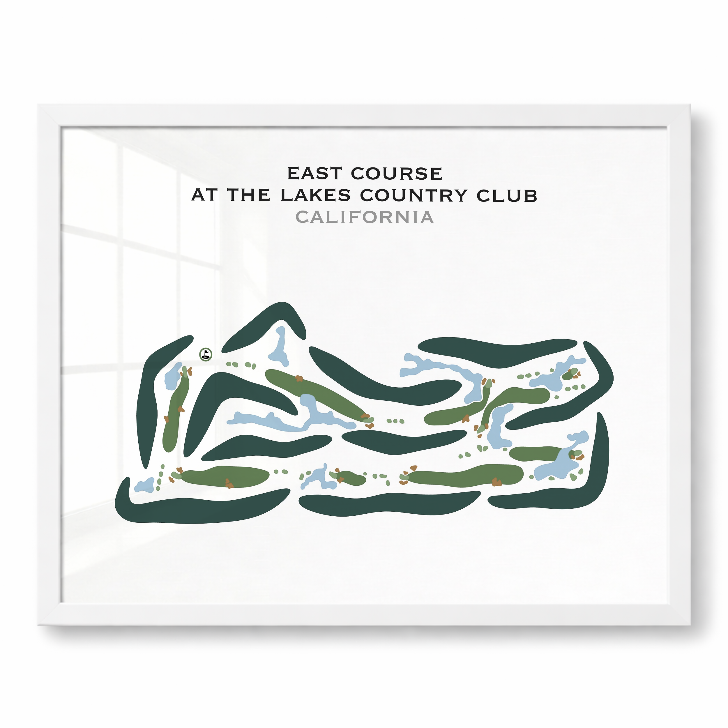East Course at Lakes Country Club, California - Printed Golf Courses