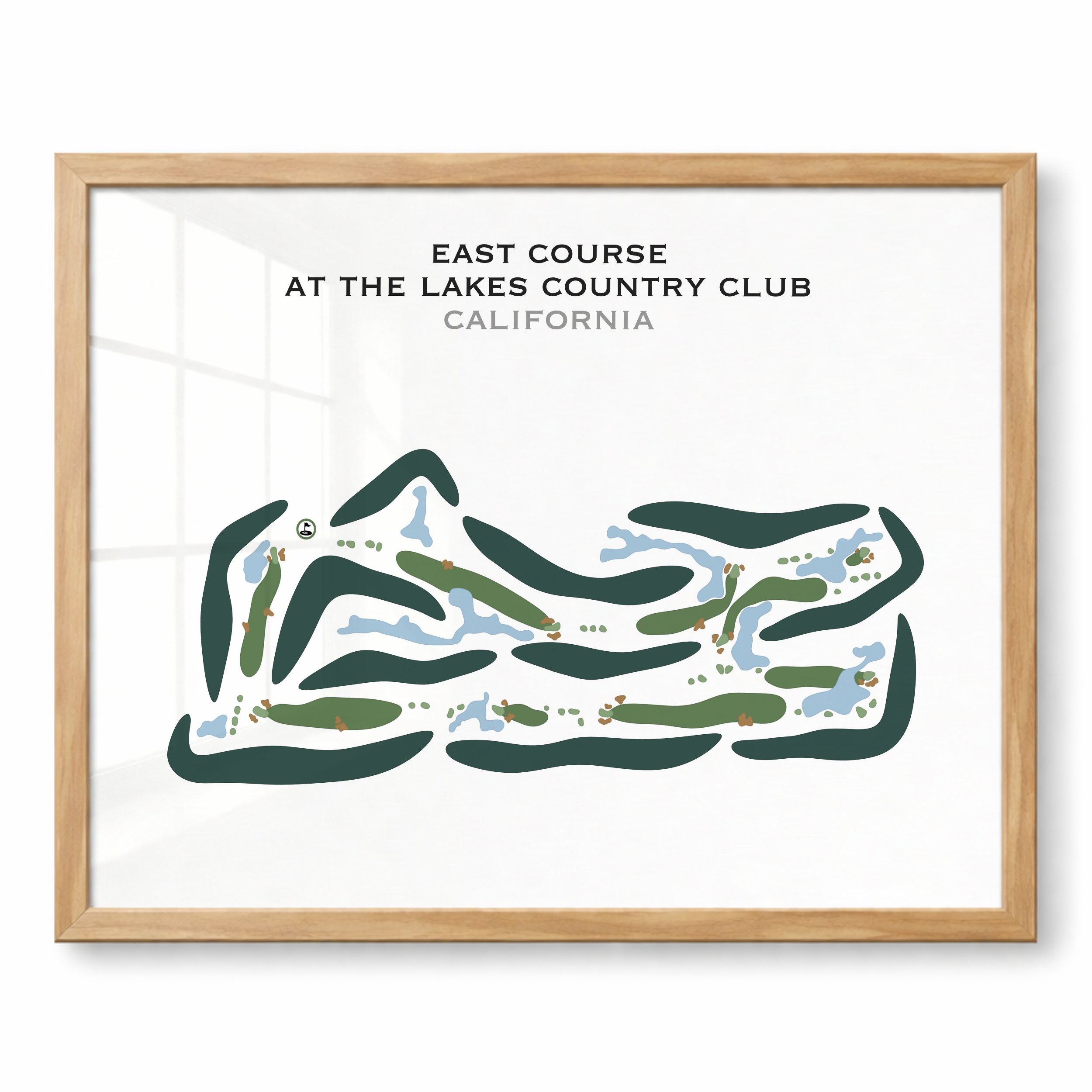 East Course at Lakes Country Club, California - Printed Golf Courses