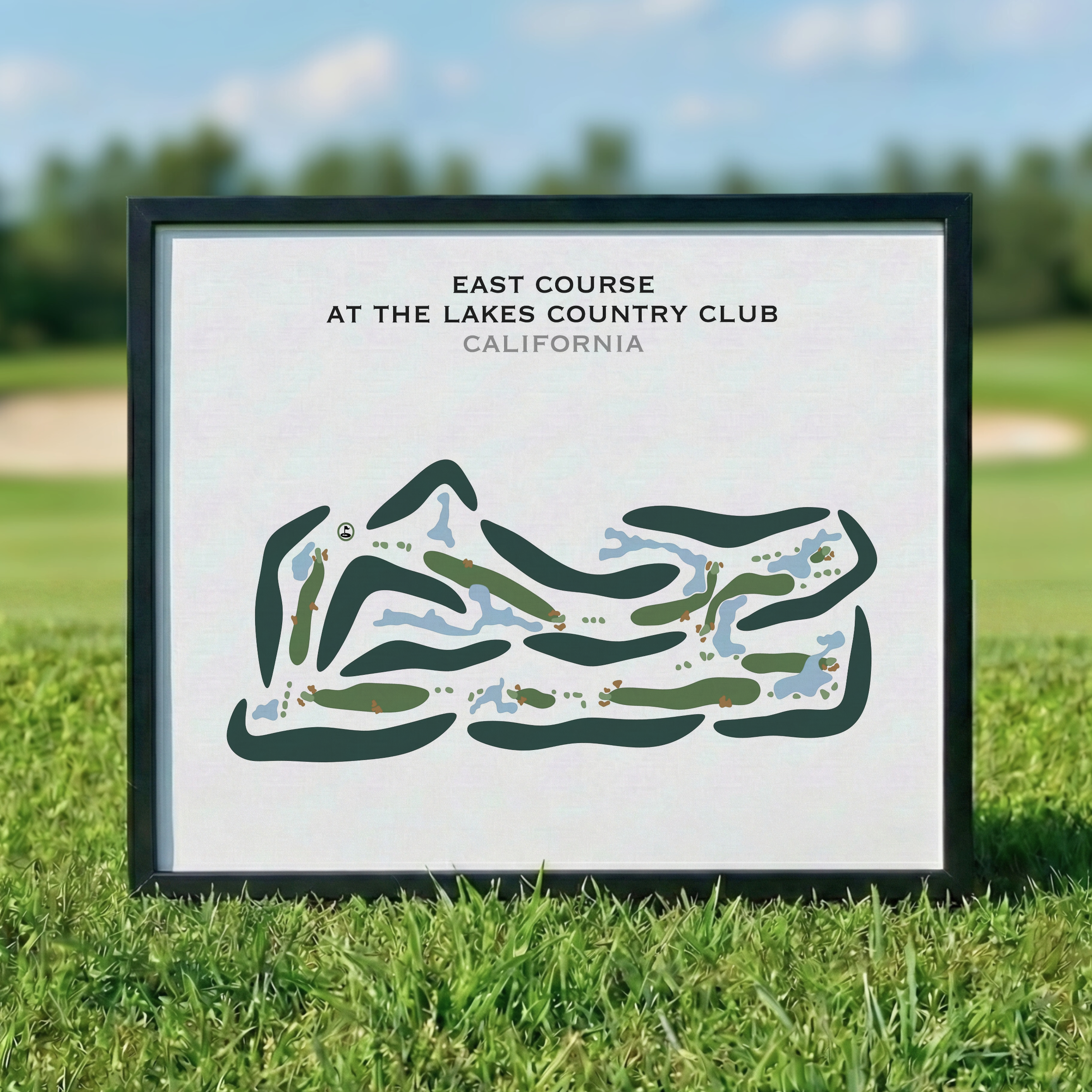 East Course at Lakes Country Club, California - Printed Golf Courses