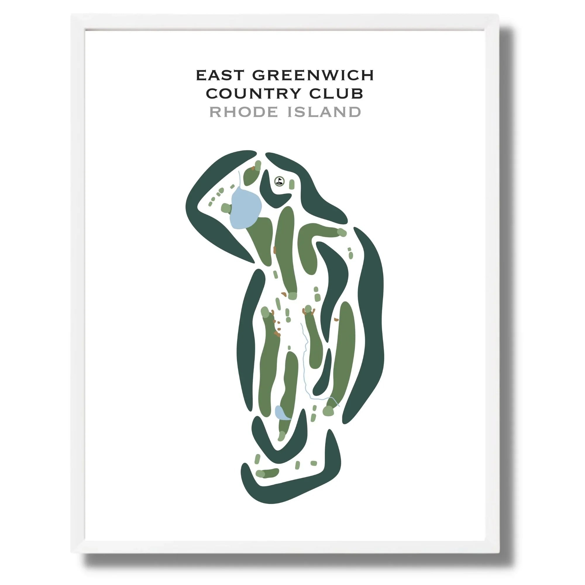 East Greenwich Country Club, Rhode Island - Printed Golf Courses