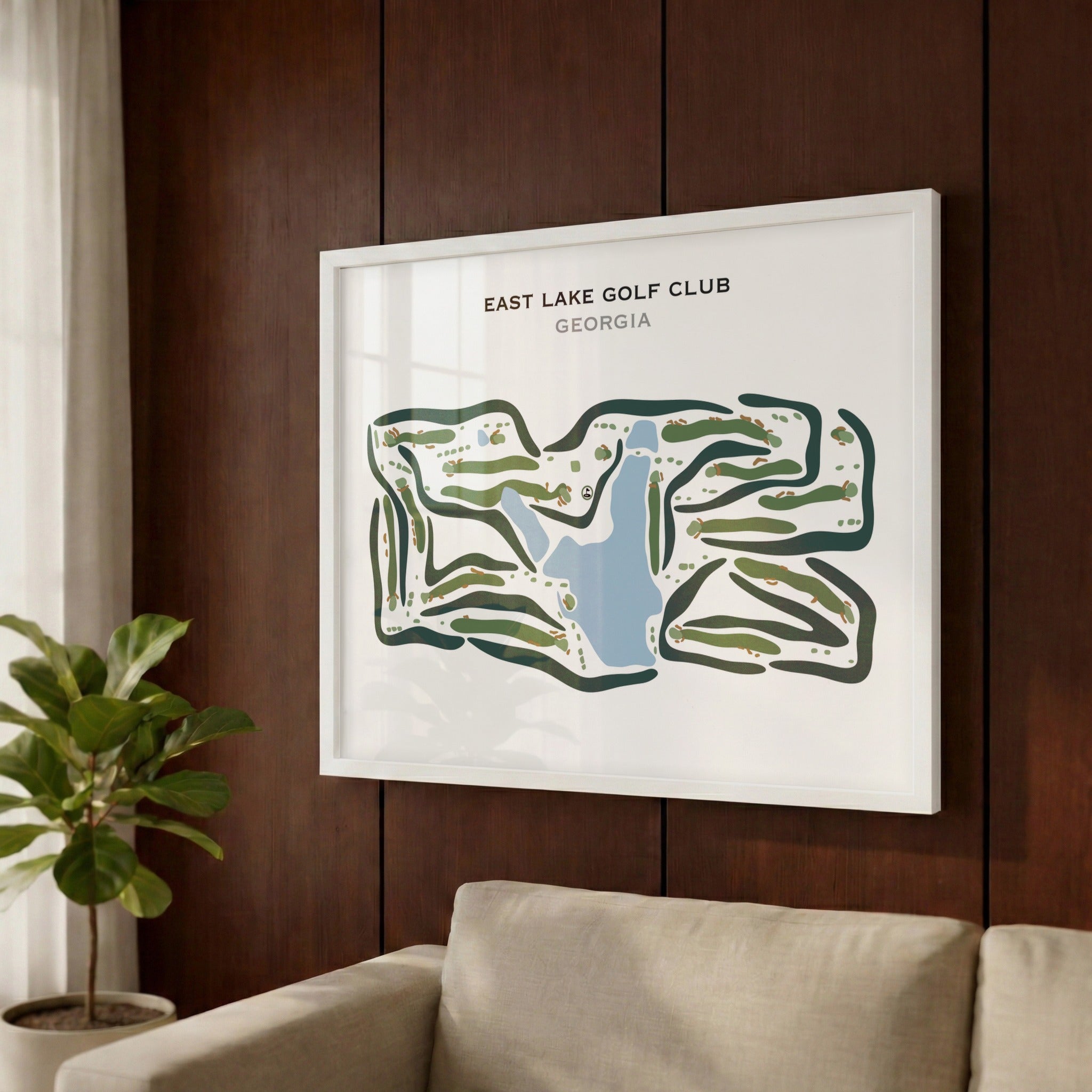 East Lake Golf Course, Atlanta Georgia - Printed Golf Courses