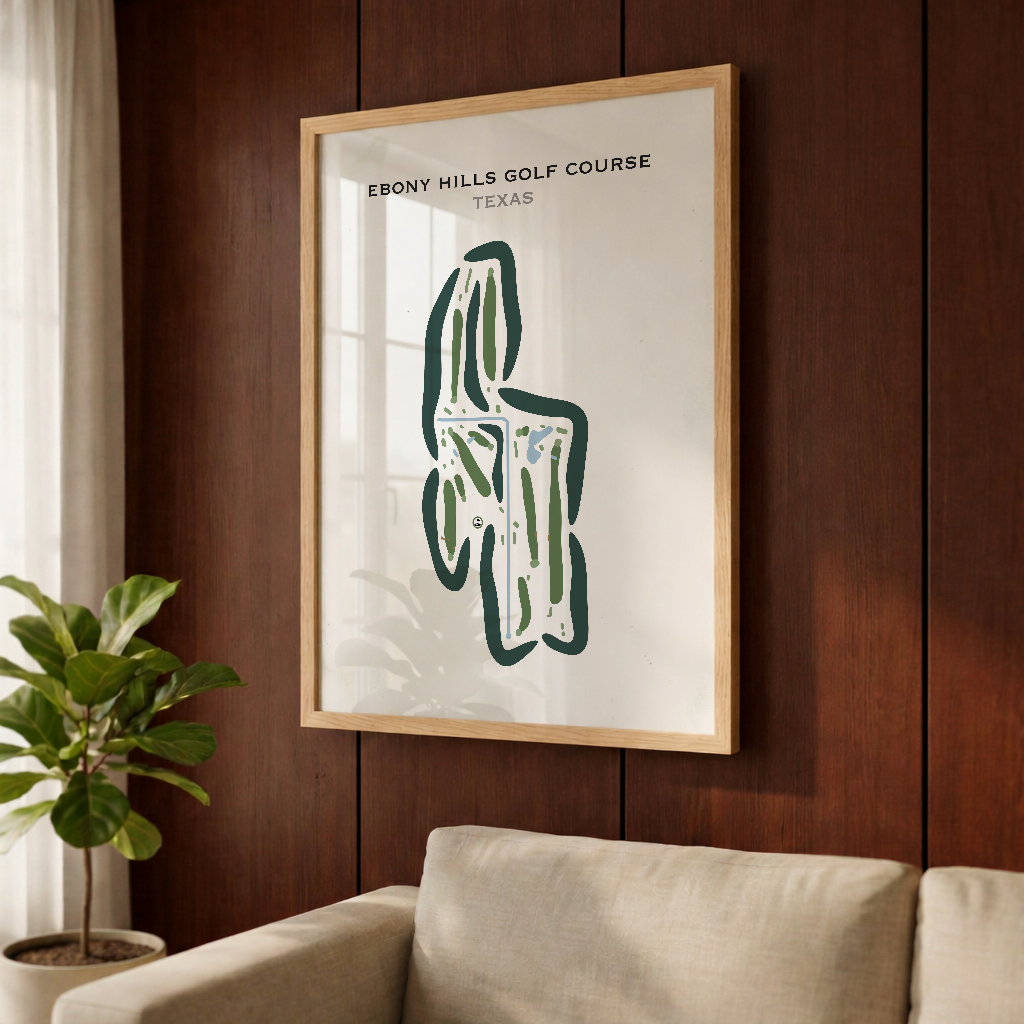 Ebony Hills Golf Course, Texas - Printed Golf Courses