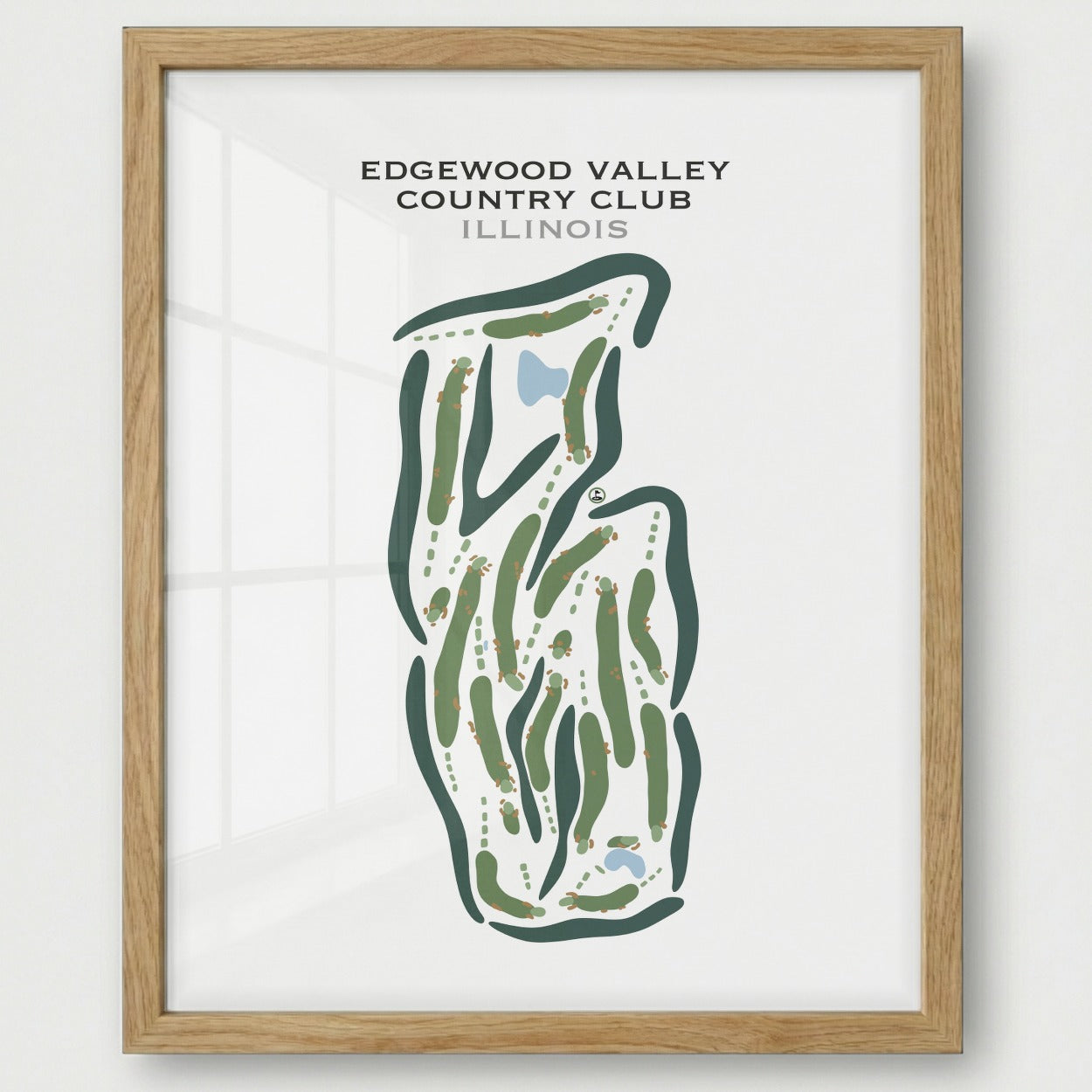 Edgewood Valley Country Club, Illinois - Printed Golf Courses