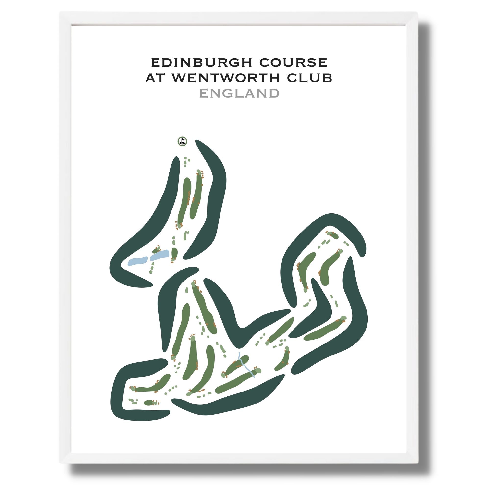 Edinburgh Course at Wentworth Golf Club, England - Printed Golf Courses