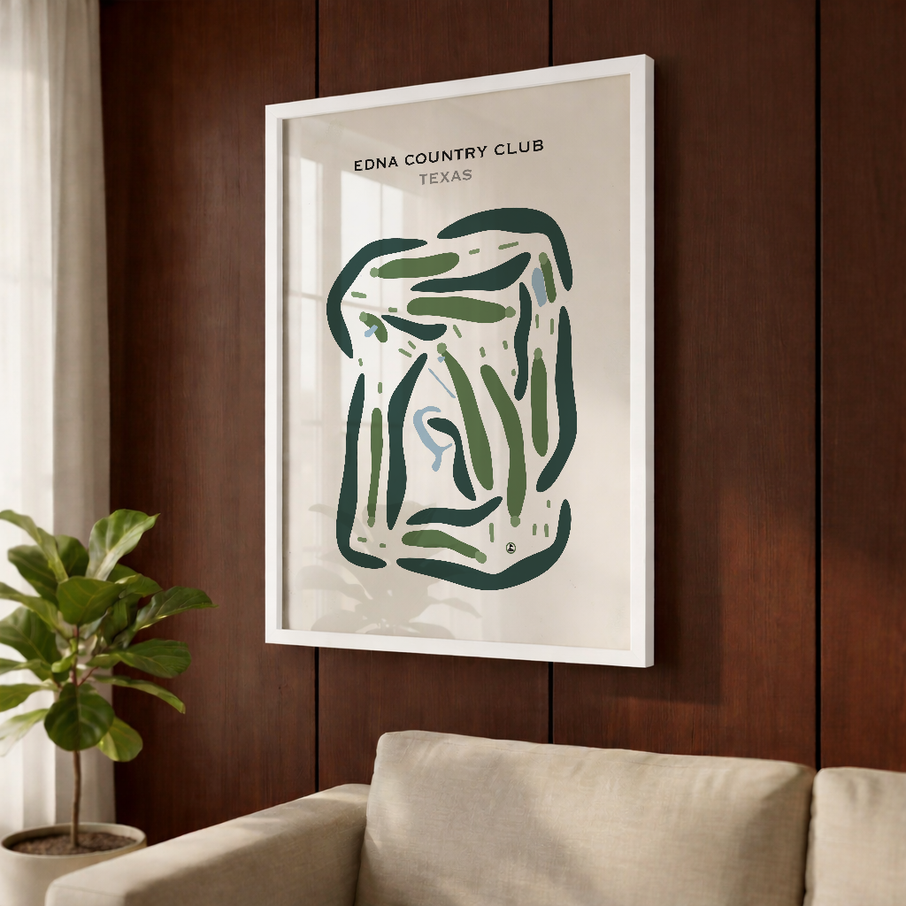 Edna Country Club, Texas - Printed Golf Courses