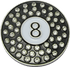 8 Ball Crystal Golf Ball Marker & Hat Clip by ReadyGOLF