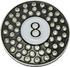 8 Ball Crystal Golf Ball Marker & Hat Clip by ReadyGOLF