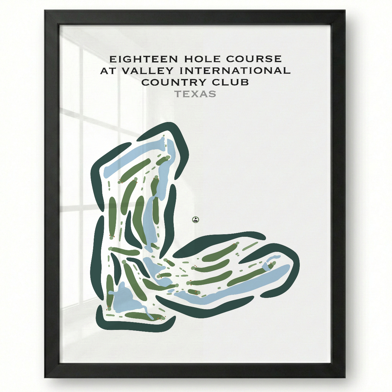 Eighteen Hole at Valley International Country Club, Texas - Printed Golf Courses