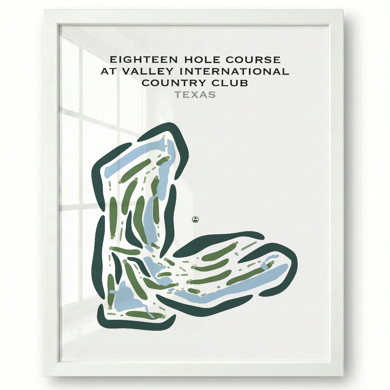 Eighteen Hole at Valley International Country Club, Texas - Printed Golf Courses