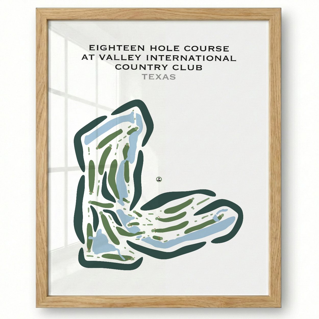 Eighteen Hole at Valley International Country Club, Texas - Printed Golf Courses