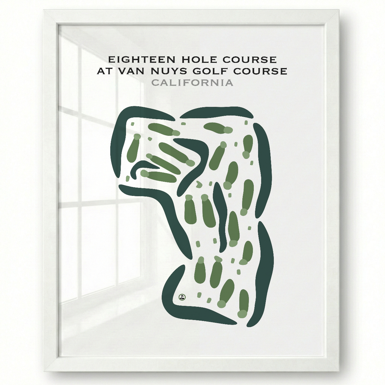 Eighteen Hole Course at Van Nuys Golf Course, California - Printed Golf Courses