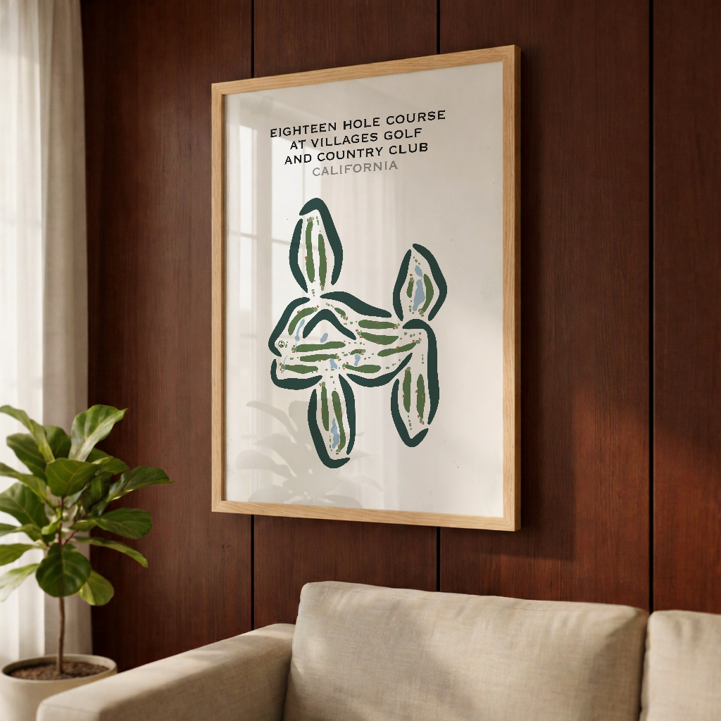 Eighteen Hole Course at Villages Golf & Country Club, California - Printed Golf Courses