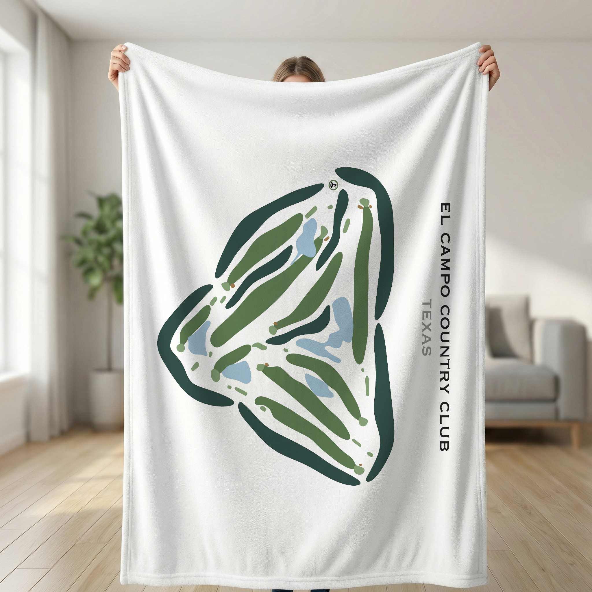 El Campo Country Club, Texas - Printed Golf Courses