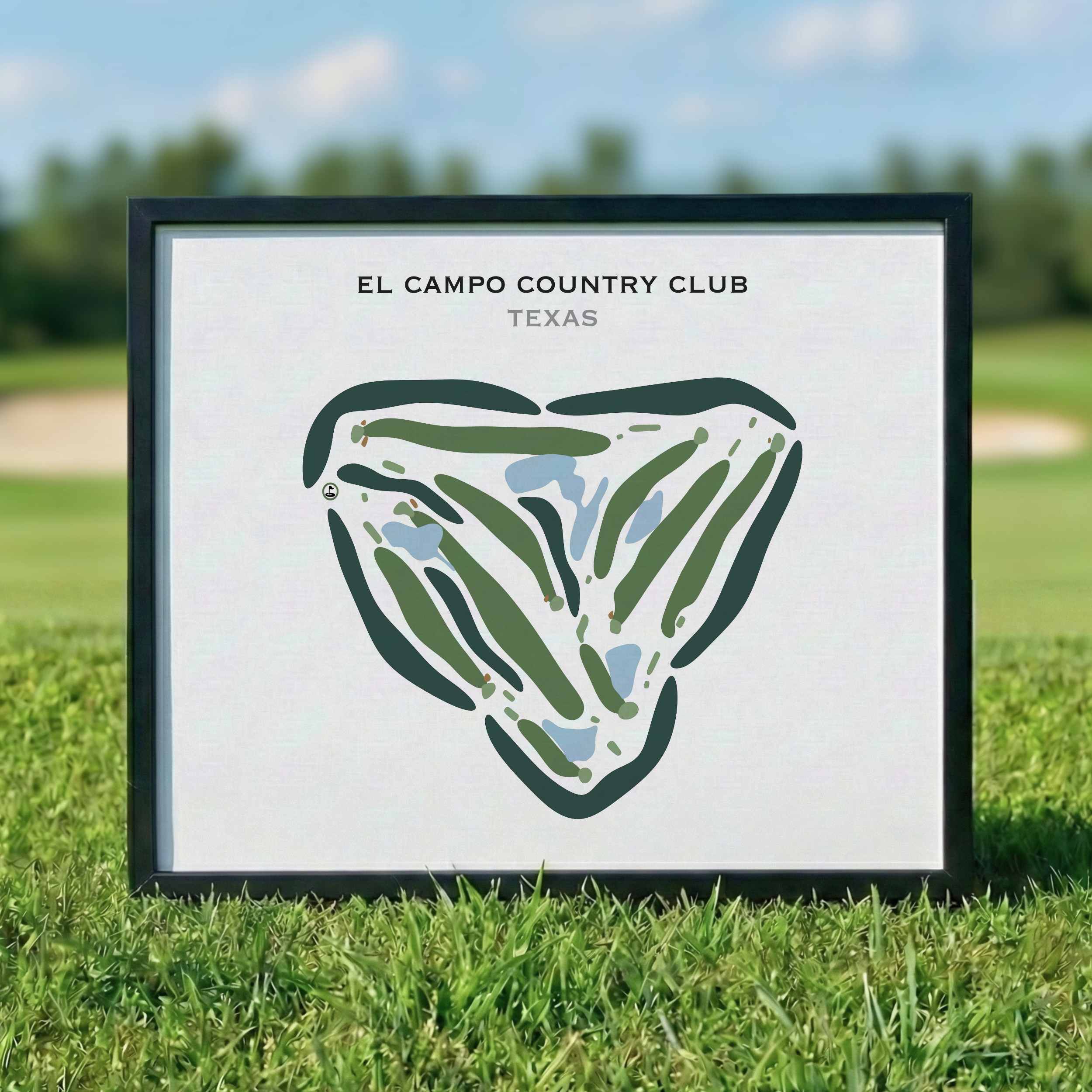 El Campo Country Club, Texas - Printed Golf Courses