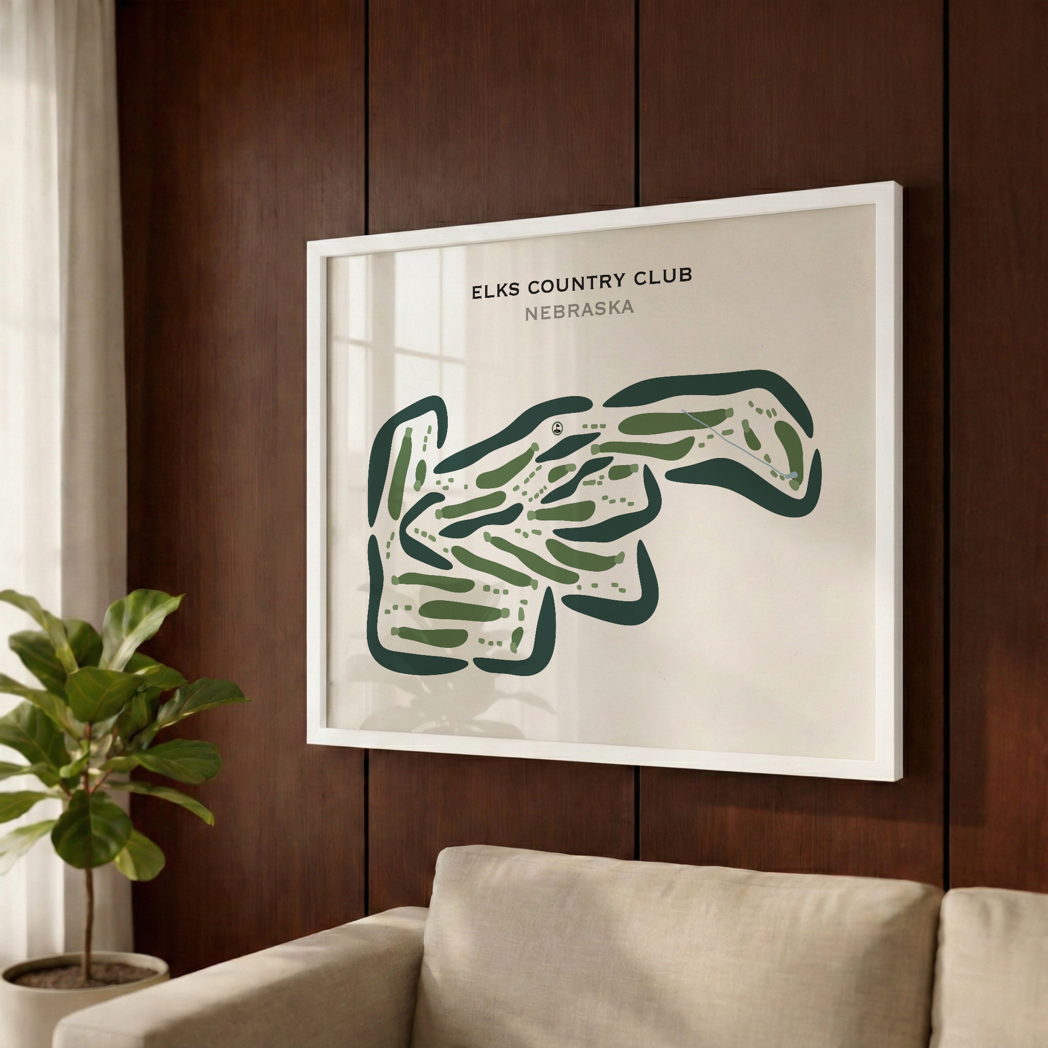 Elks Country Club, Nebraska - Printed Golf Courses