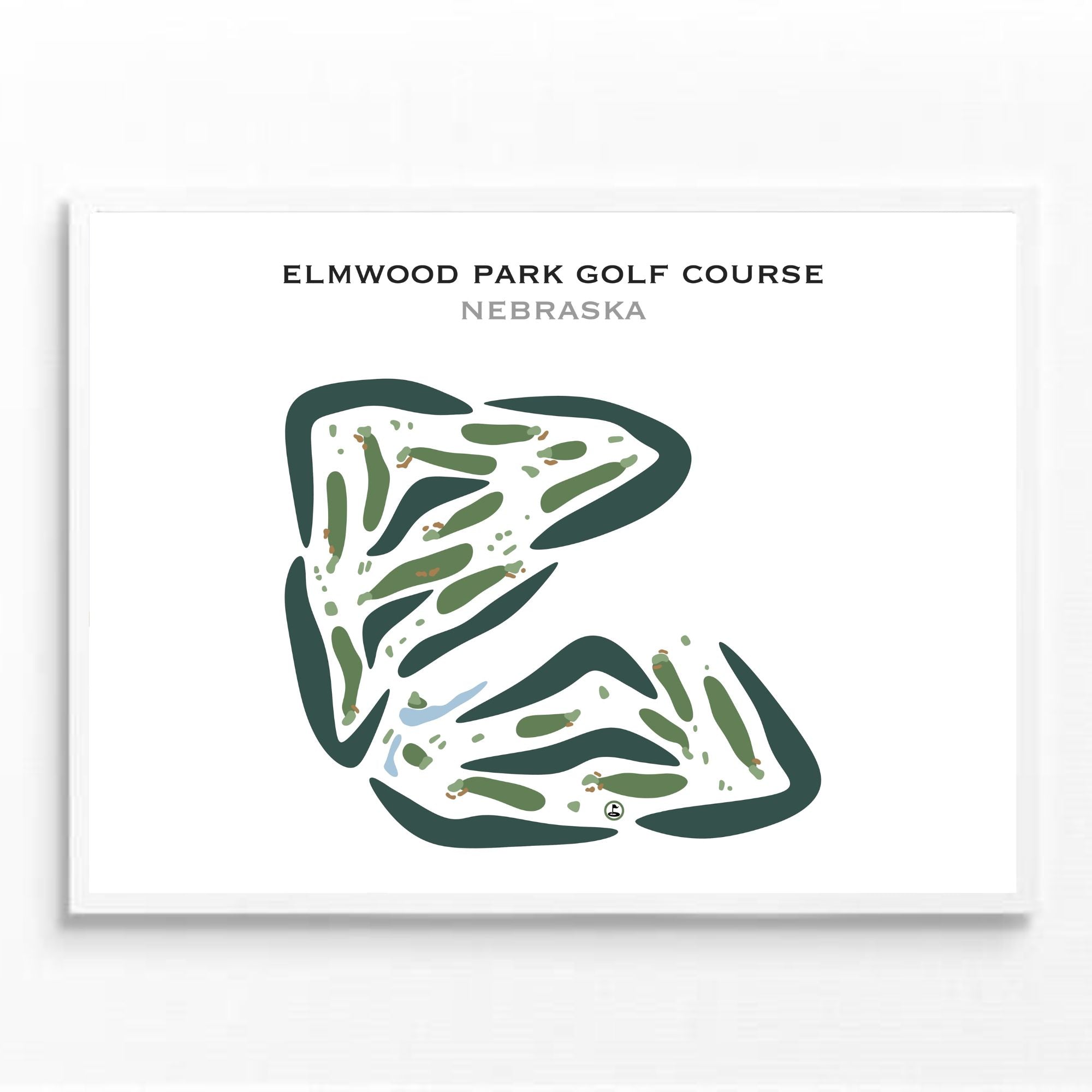 Elmwood Park Golf Course, Nebraska - Printed Golf Courses