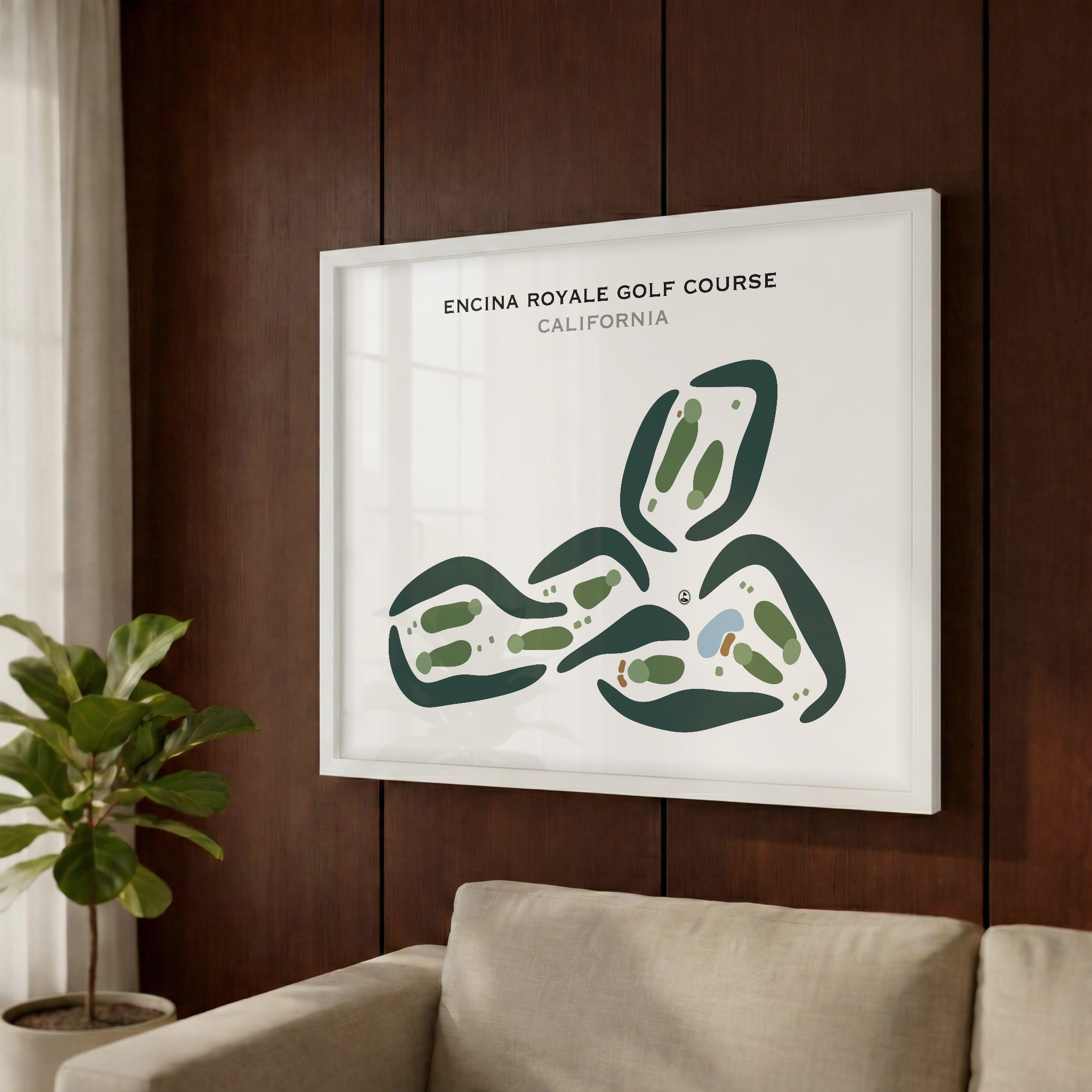 Encina Royale Golf Course, California - Printed Golf Courses