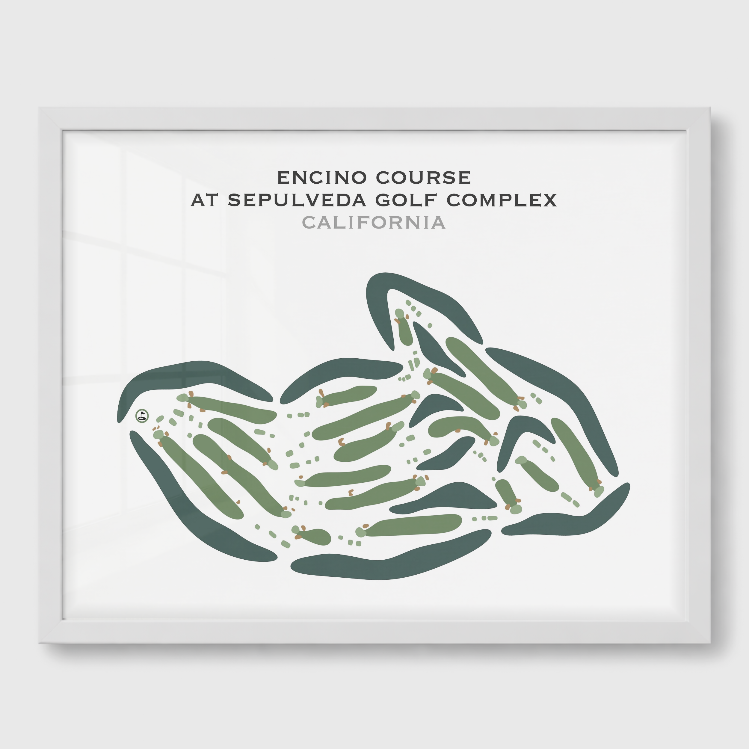 Encino Course at Sepulveda Golf Complex, California - Printed Golf Courses