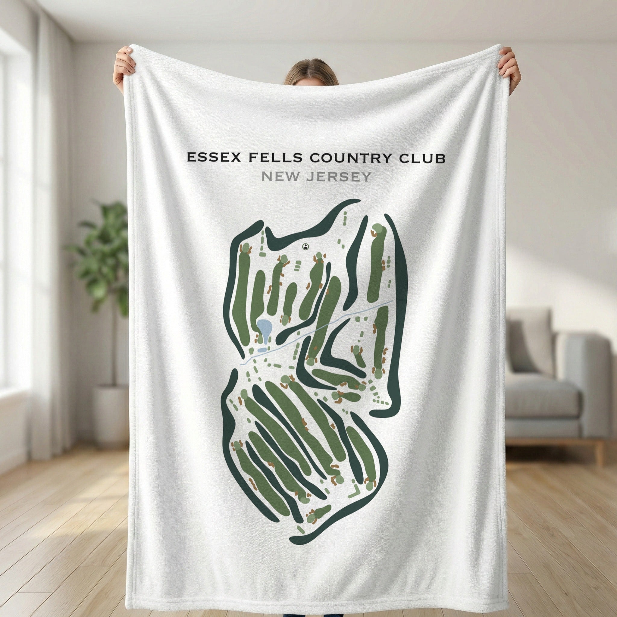 Essex Fells Country Club, New Jersey - Printed Golf Course