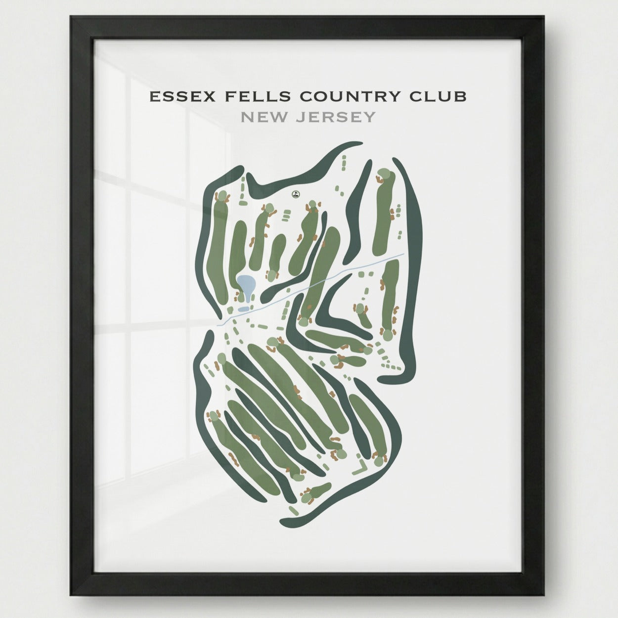 Essex Fells Country Club, New Jersey - Printed Golf Course