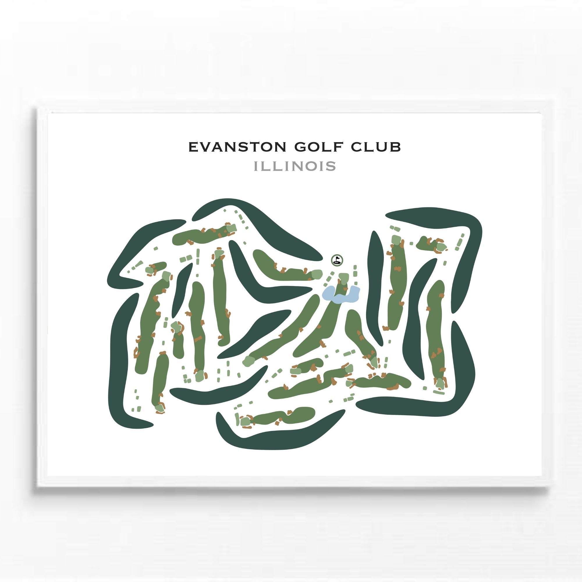 Evanston Golf Club, Illinois - Printed Golf Courses