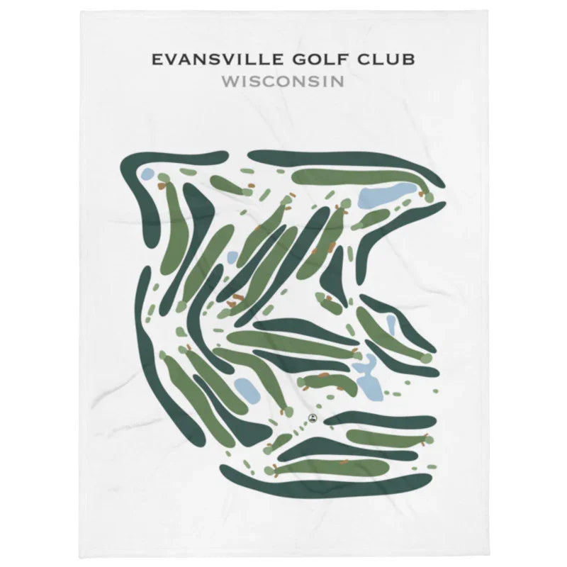 Evansville Golf Club, Wisconsin - Printed Golf Course