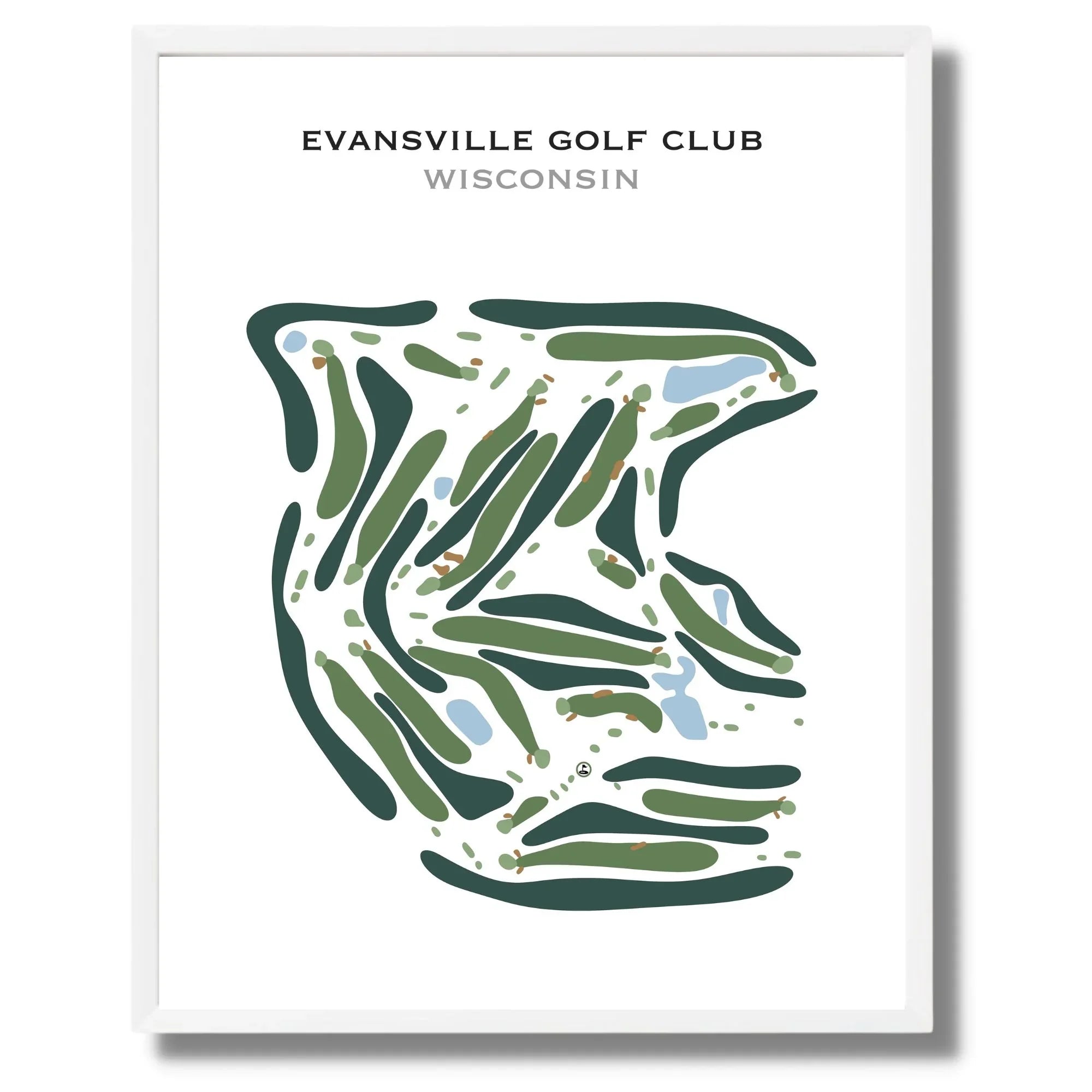 Evansville Golf Club, Wisconsin - Printed Golf Course