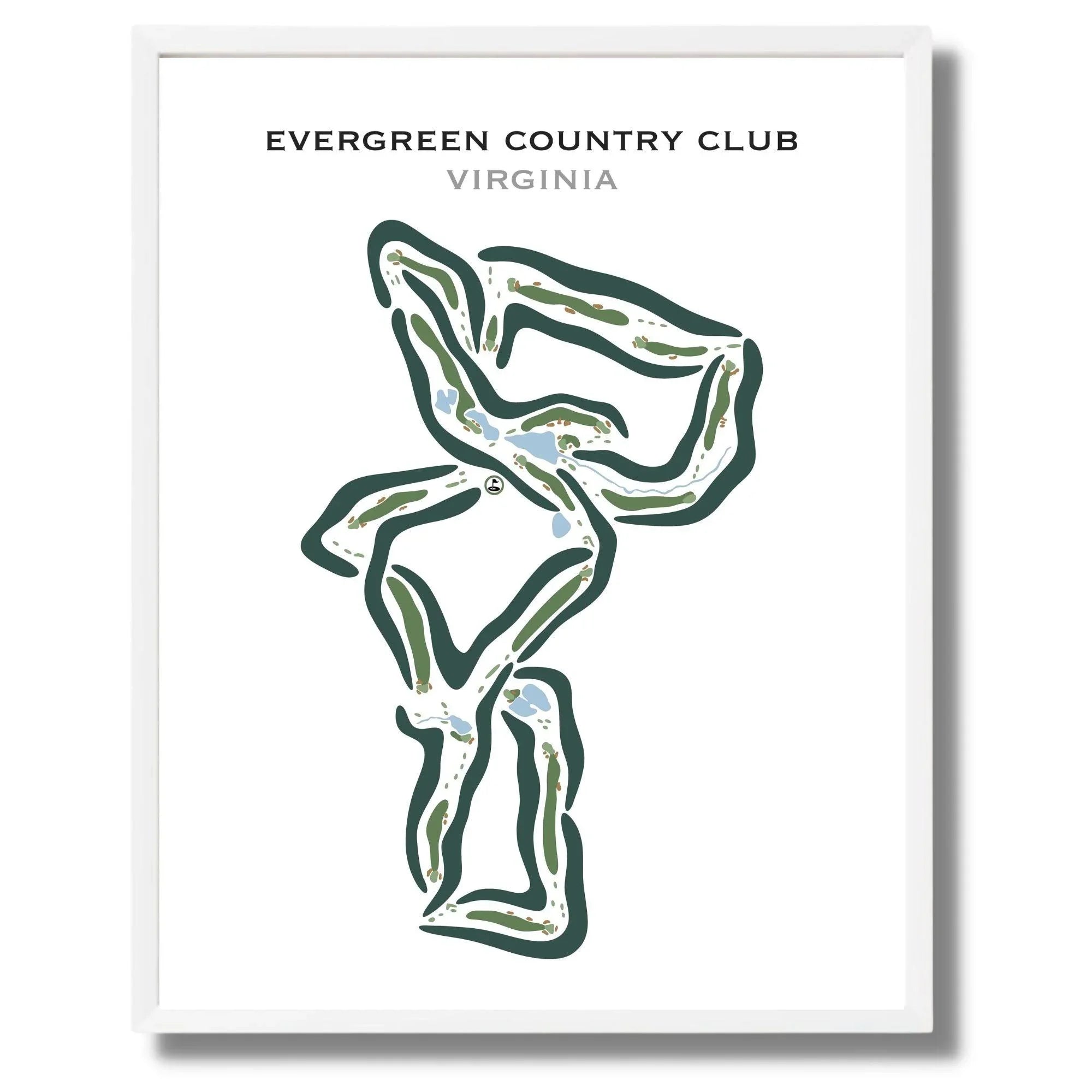 Evergreen Country Club, Virginia - Printed Golf Courses