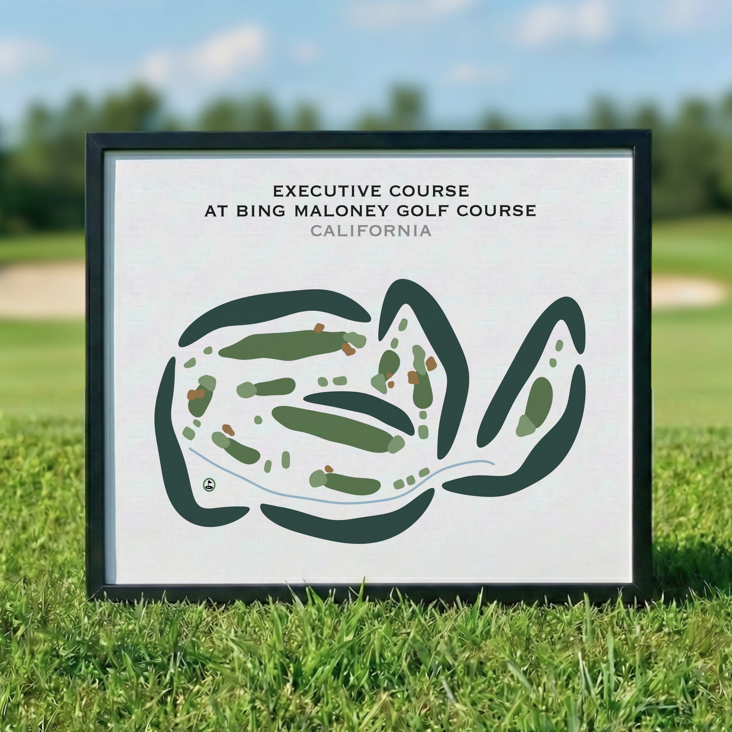 Executive Course at Bing Maloney Golf Course, California - Printed Golf Courses