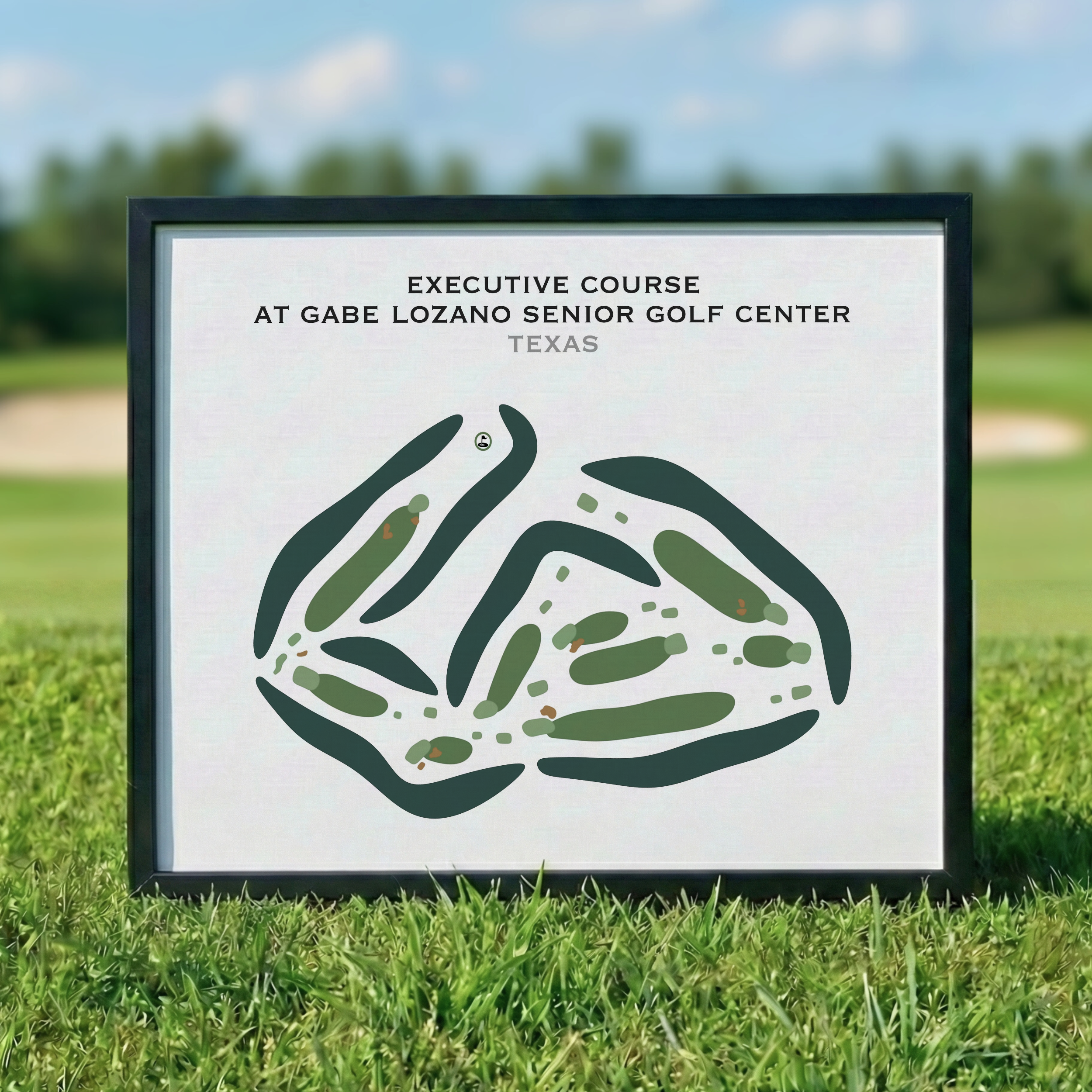 Executive Course at Gabe Lozano Senior Golf Center, Texas - Printed Golf Courses