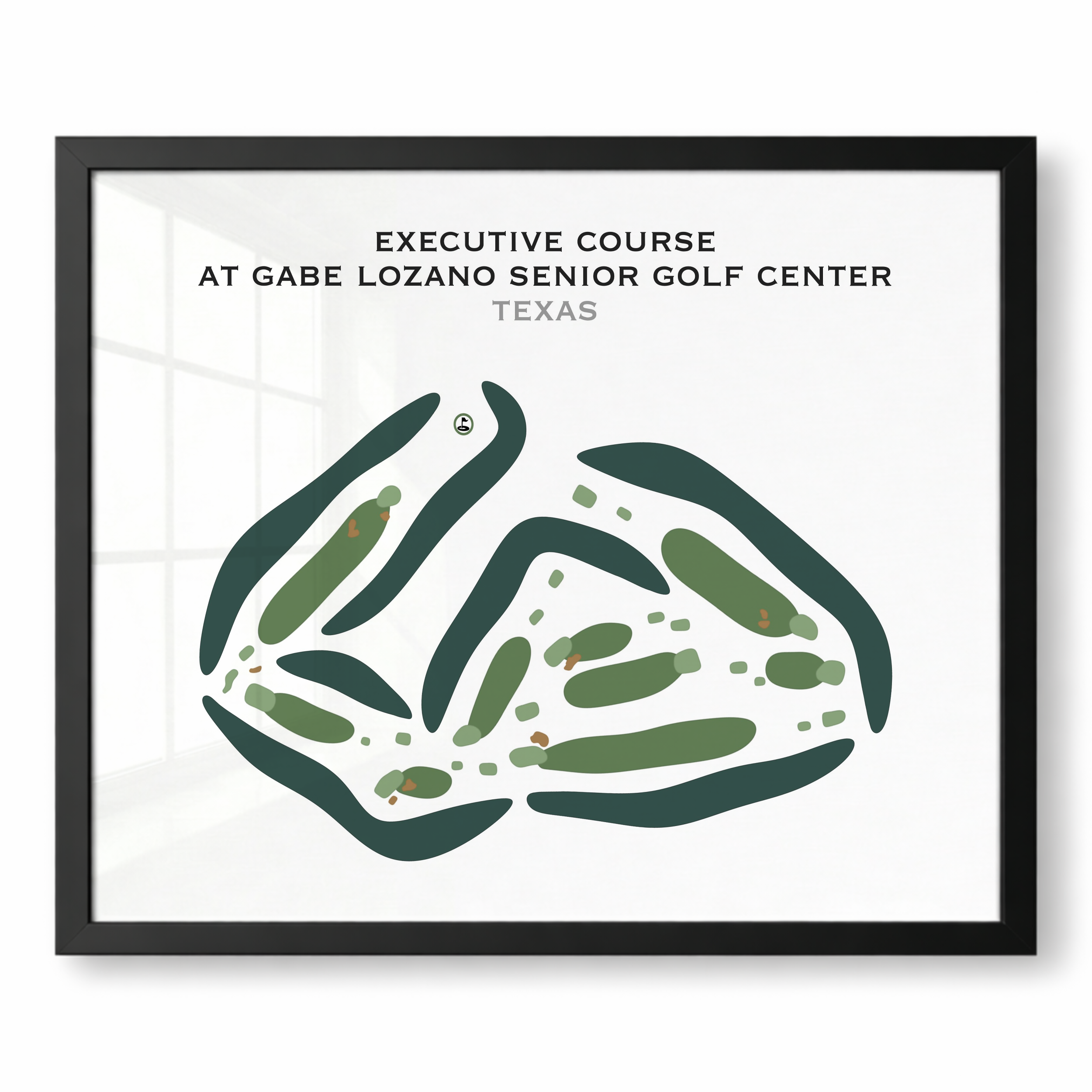 Executive Course at Gabe Lozano Senior Golf Center, Texas - Printed Golf Courses