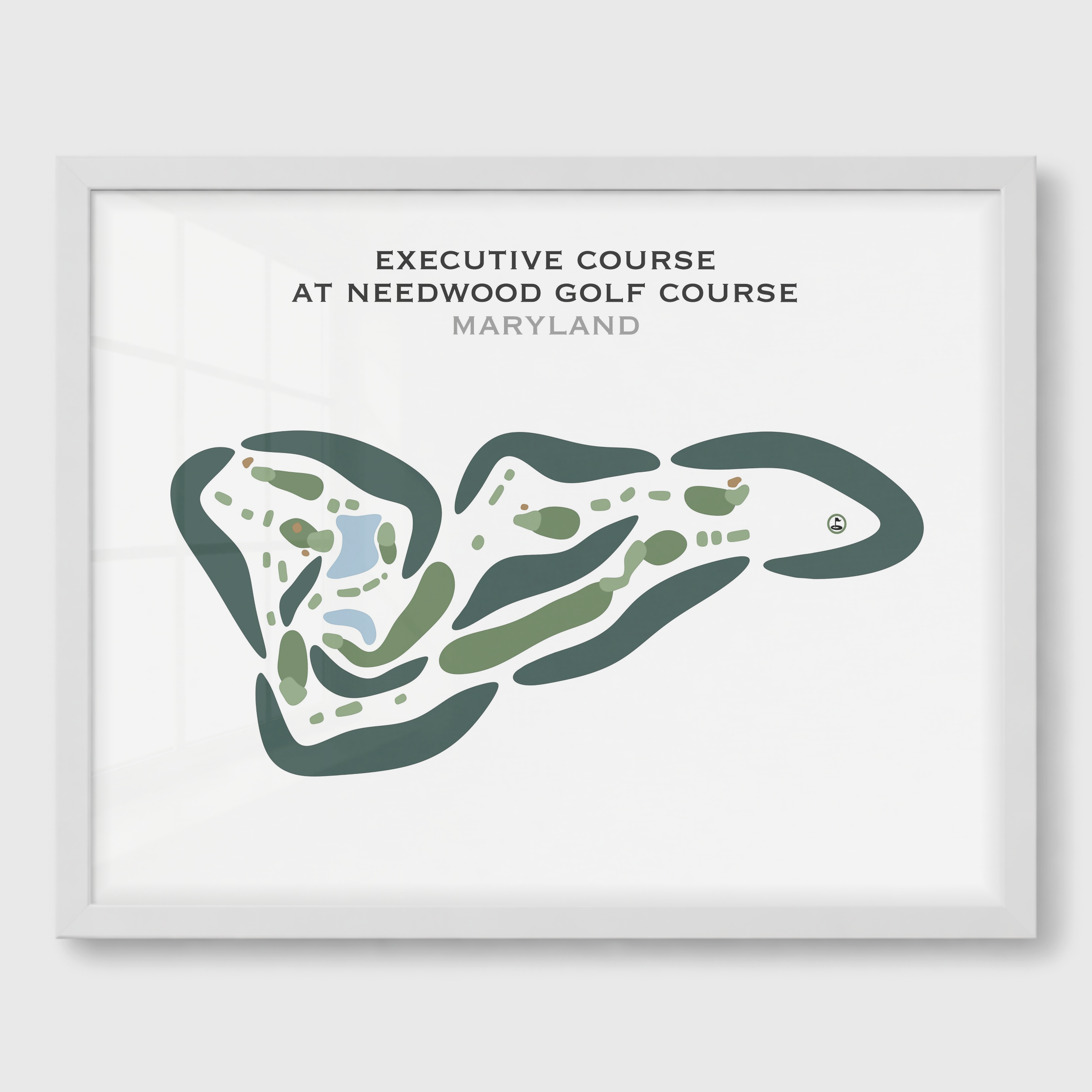 Executive Course at Needwood Golf Course, Maryland - Printed Golf Courses