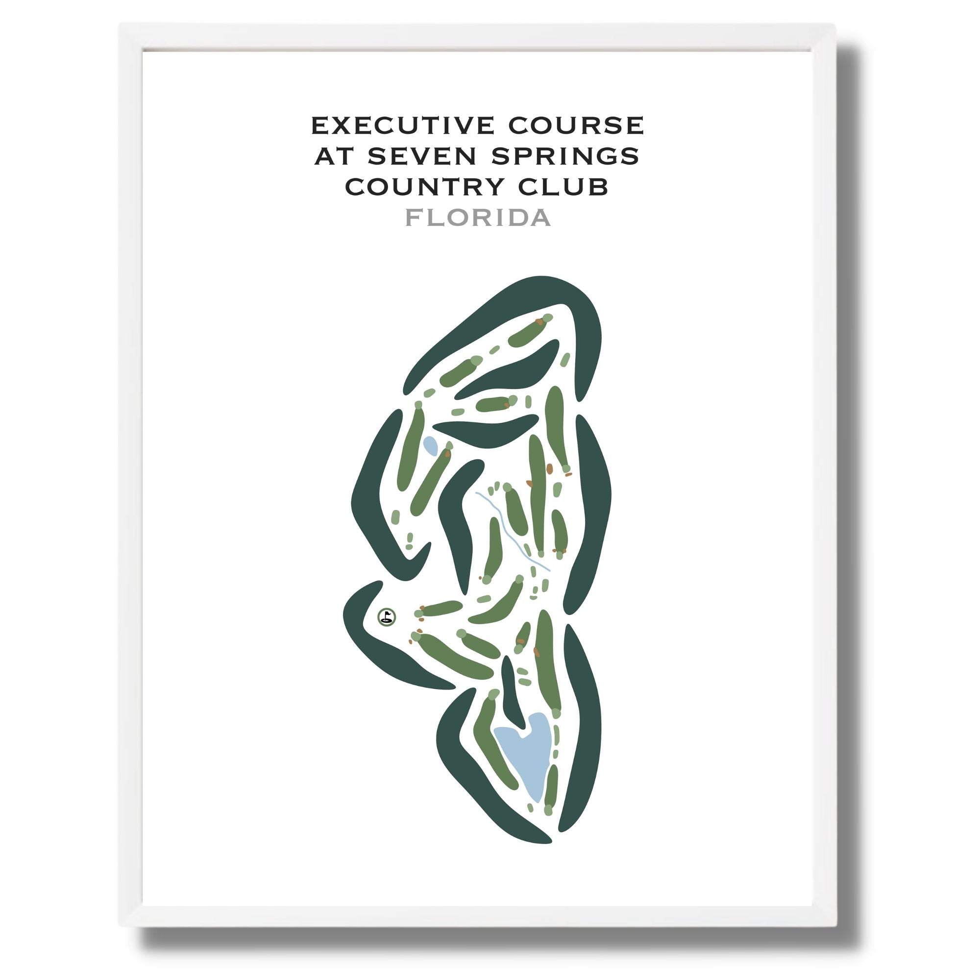 Executive Course at Seven Springs Country Club, Florida - Printed Golf Courses