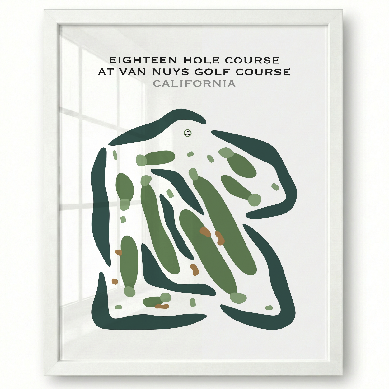 Executive Course at Van Nuys Golf Course, California - Printed Golf Courses