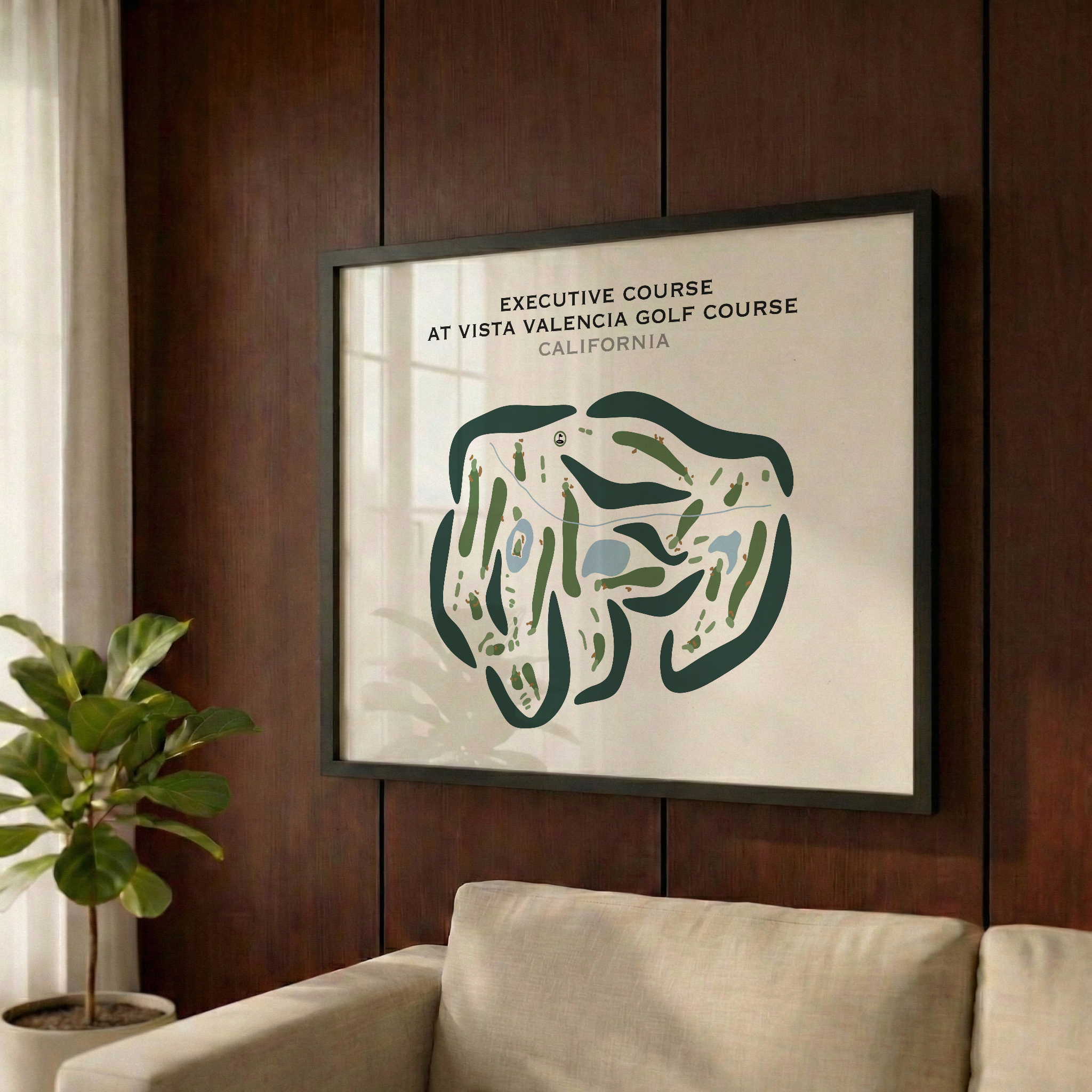 Executive at Vista Valencia Golf Course, California - Printed Golf Courses