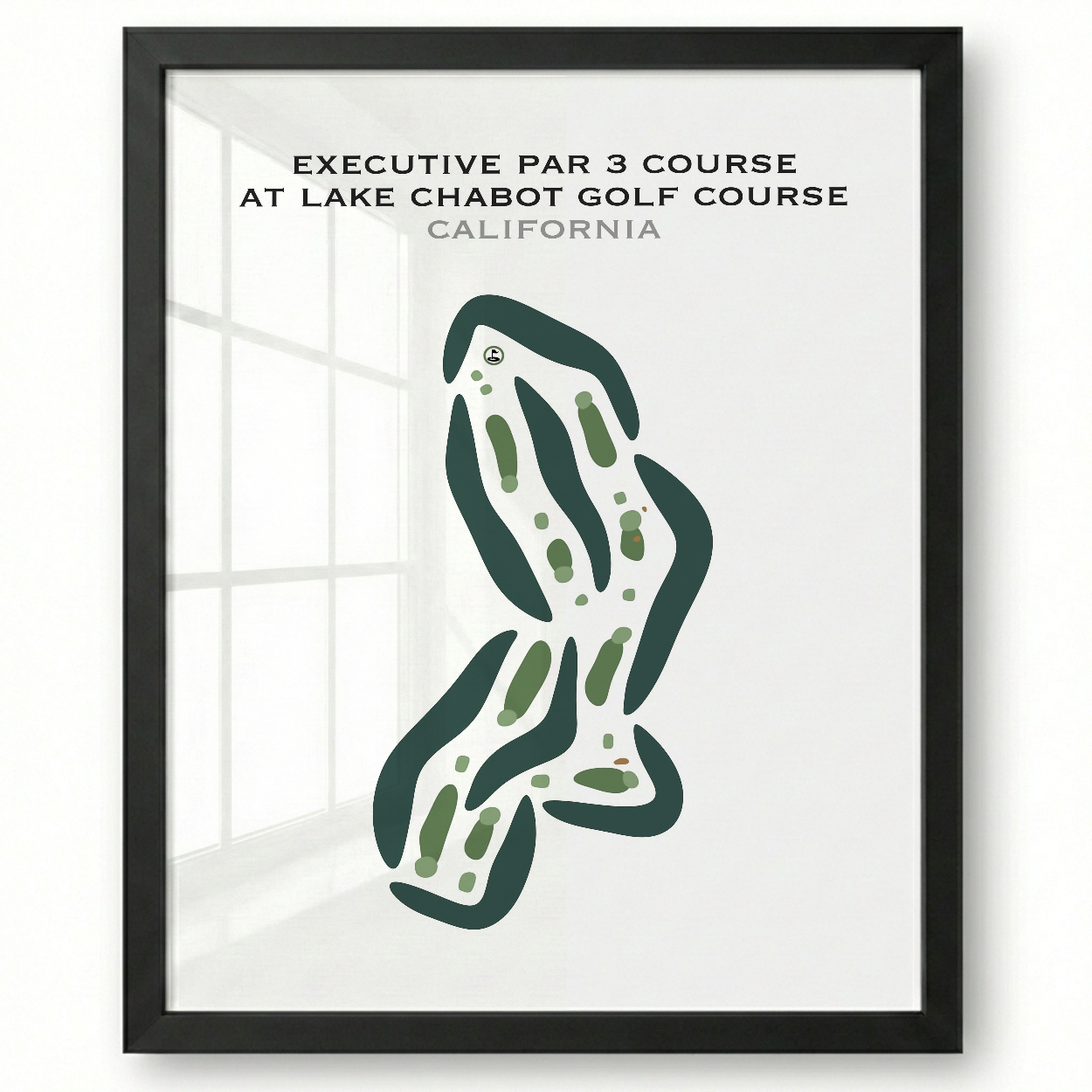 Executive Par 3 Course at Lake Chabot Golf Course, California - Printed Golf Courses