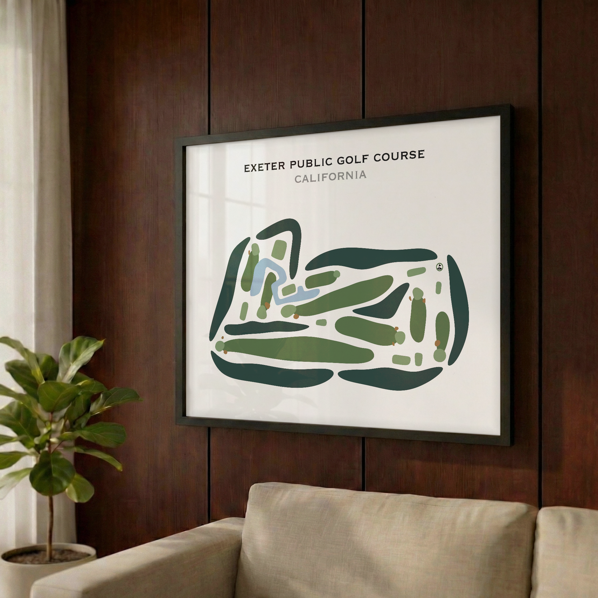 Exeter Public Golf Course, California - Printed Golf Courses