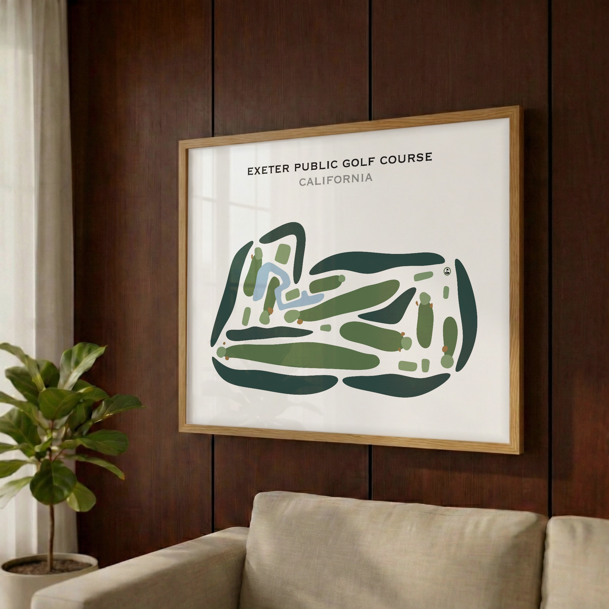Exeter Public Golf Course, California - Printed Golf Courses