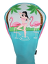 Flamingo Girl Embroidered Headcover by ReadyGOLF - Driver